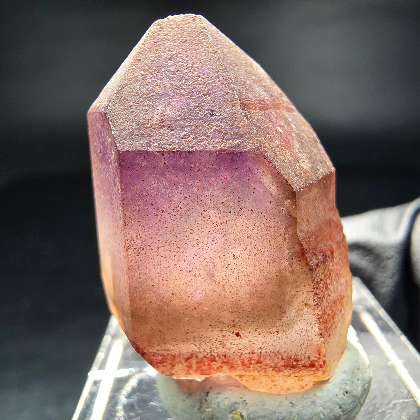 Schöne Phantom Zepter Amethyst Spitze lila Brandberg, Namibia 28*19*12mm