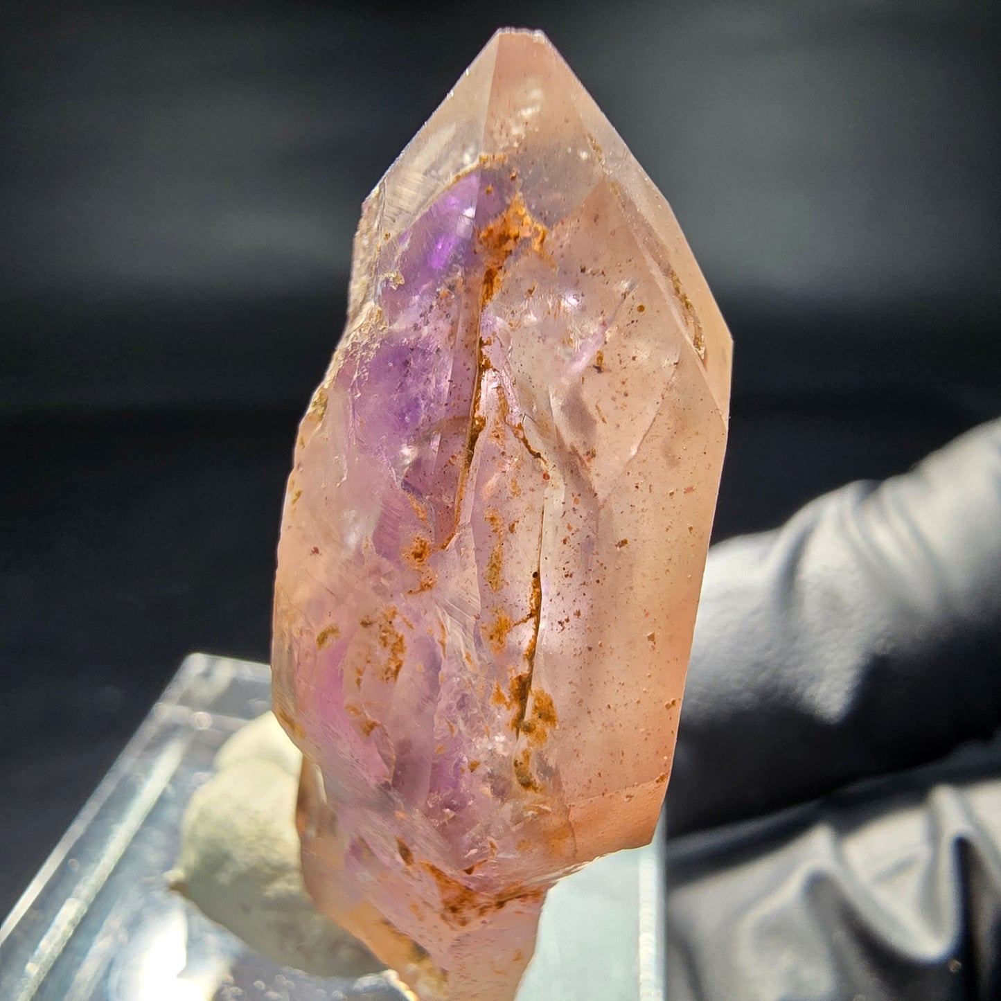 Seltene Phantom Amethyst Doppelender Zepter Brandberg, Namibia 38*18*13mm