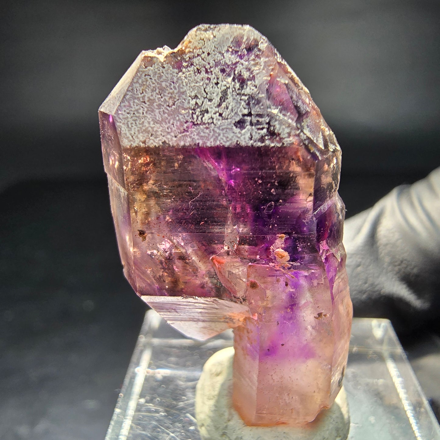 Seltene Phantom Amethyst Doppelender Zepter Goboboseb, Namibia 33*17*11mm