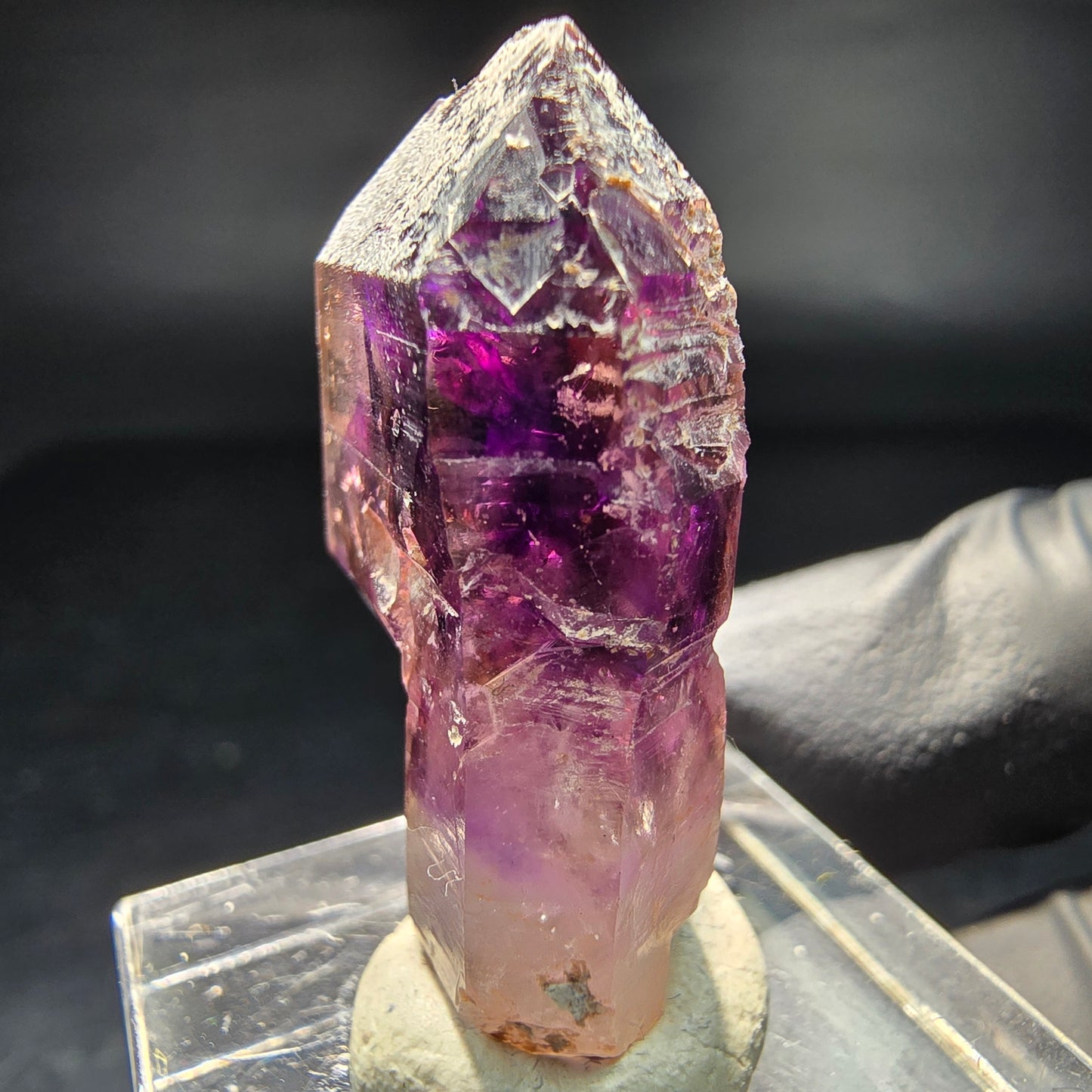 Seltene Phantom Amethyst Doppelender Zepter Goboboseb, Namibia 33*17*11mm
