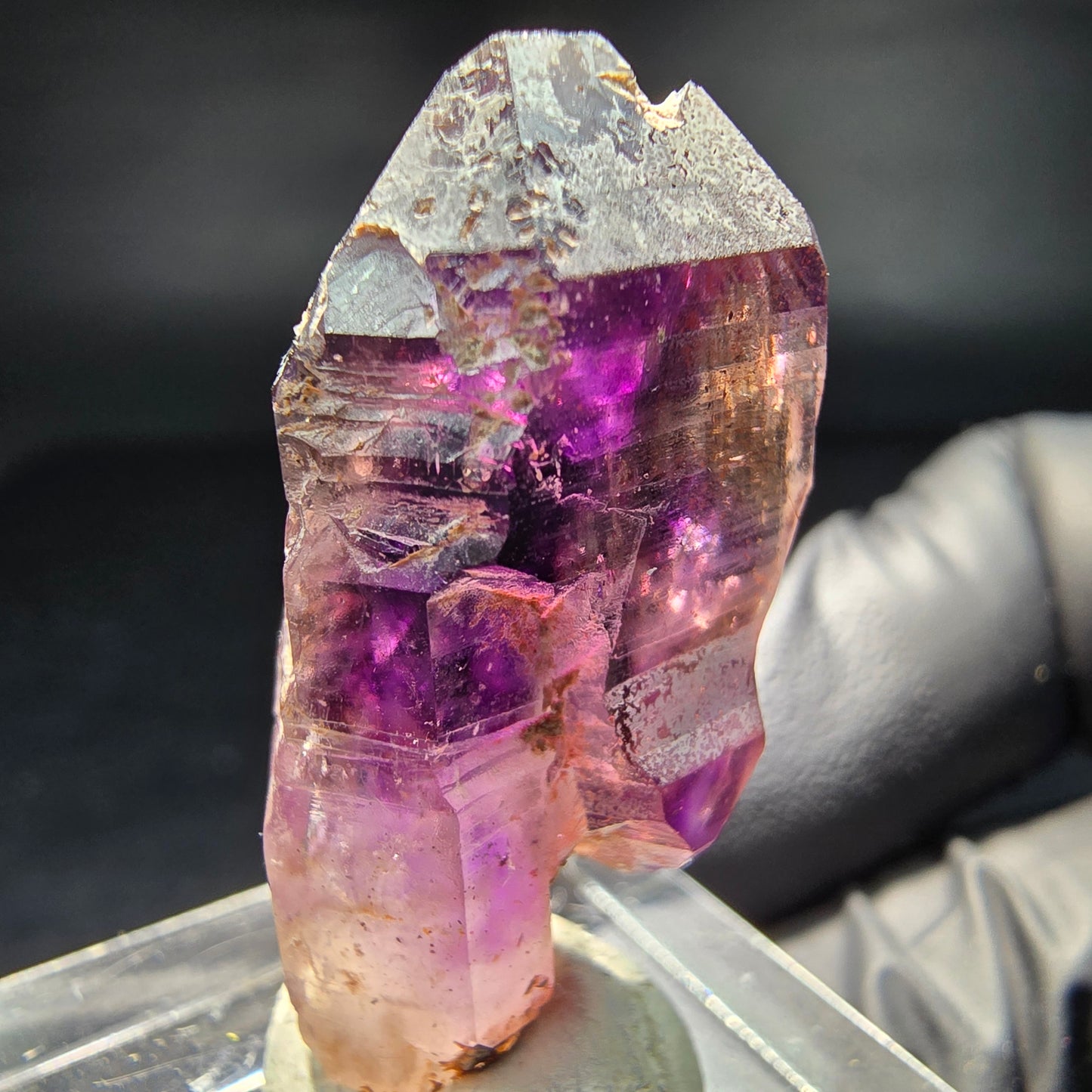 Seltene Phantom Amethyst Doppelender Zepter Goboboseb, Namibia 33*17*11mm