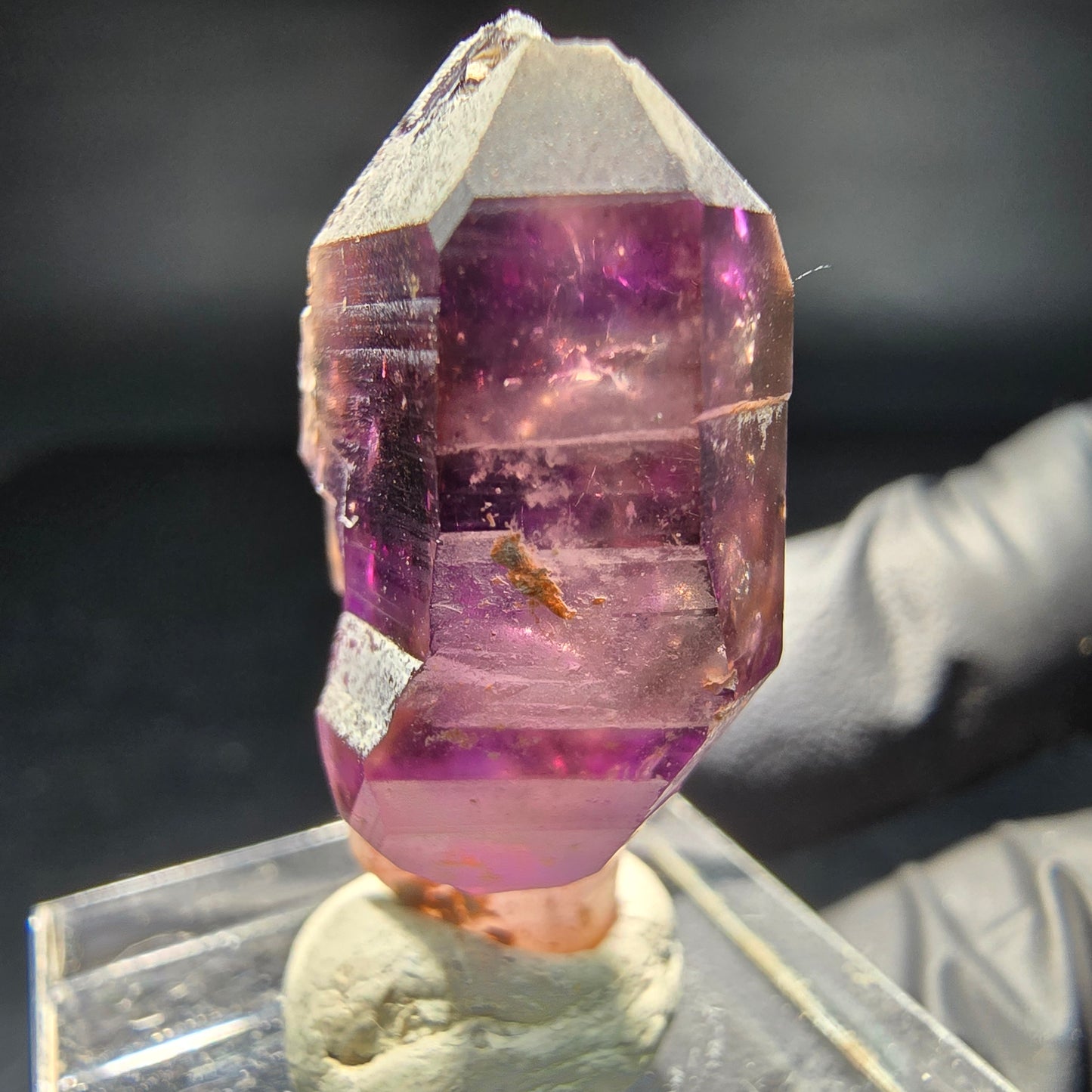 Seltene Phantom Amethyst Doppelender Zepter Goboboseb, Namibia 33*17*11mm