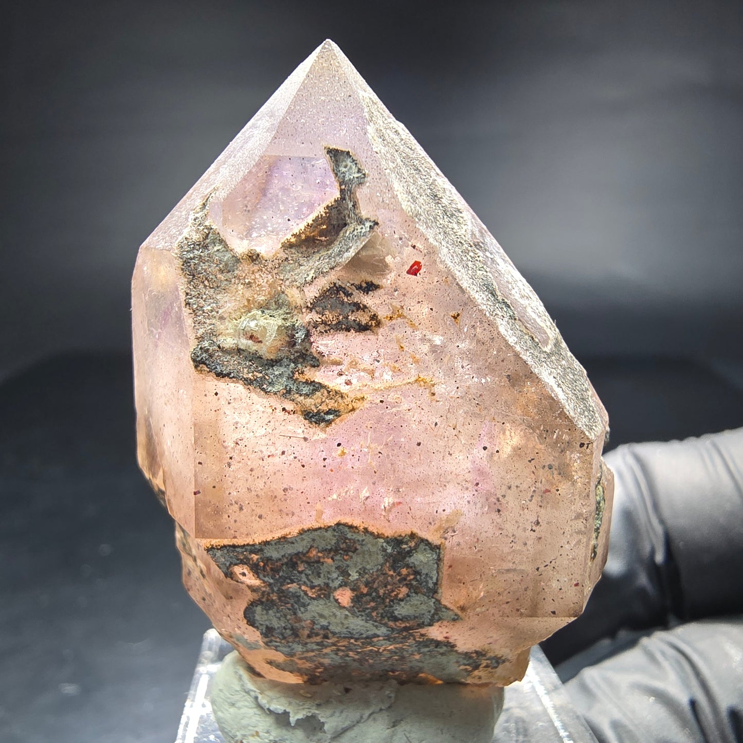 Schöne Phantom Amethyst Zepter Spitze lila Brandberg, Namibia 44*32*21mm