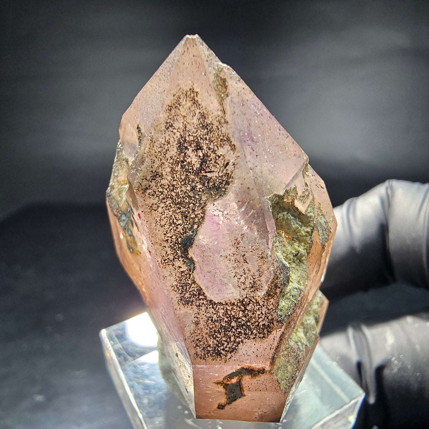 Schöne Phantom Amethyst Zepter Spitze lila Brandberg, Namibia 44*32*21mm