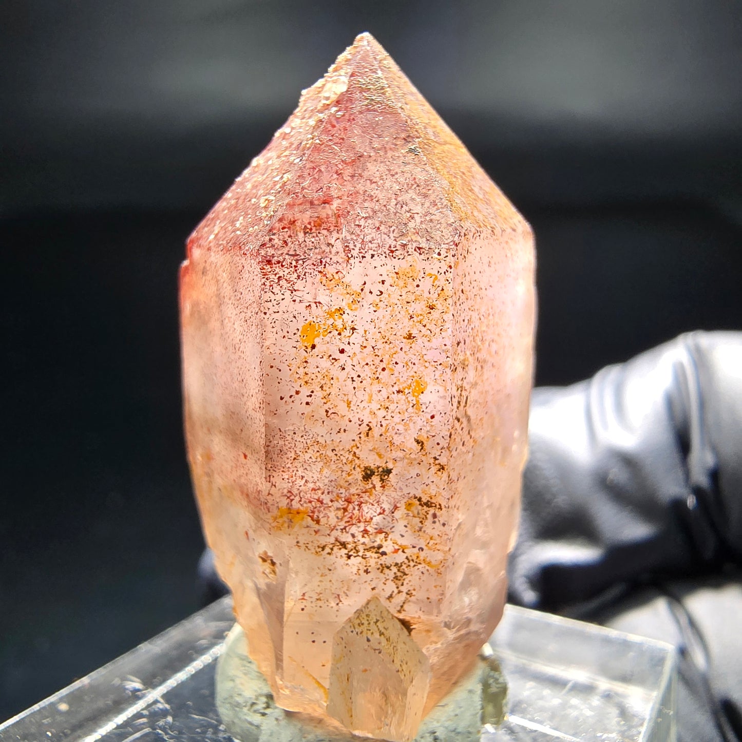 Sceptre d'améthyste fantôme avec pointe de fer Brandberg, namibie Collection 35*20*16mm