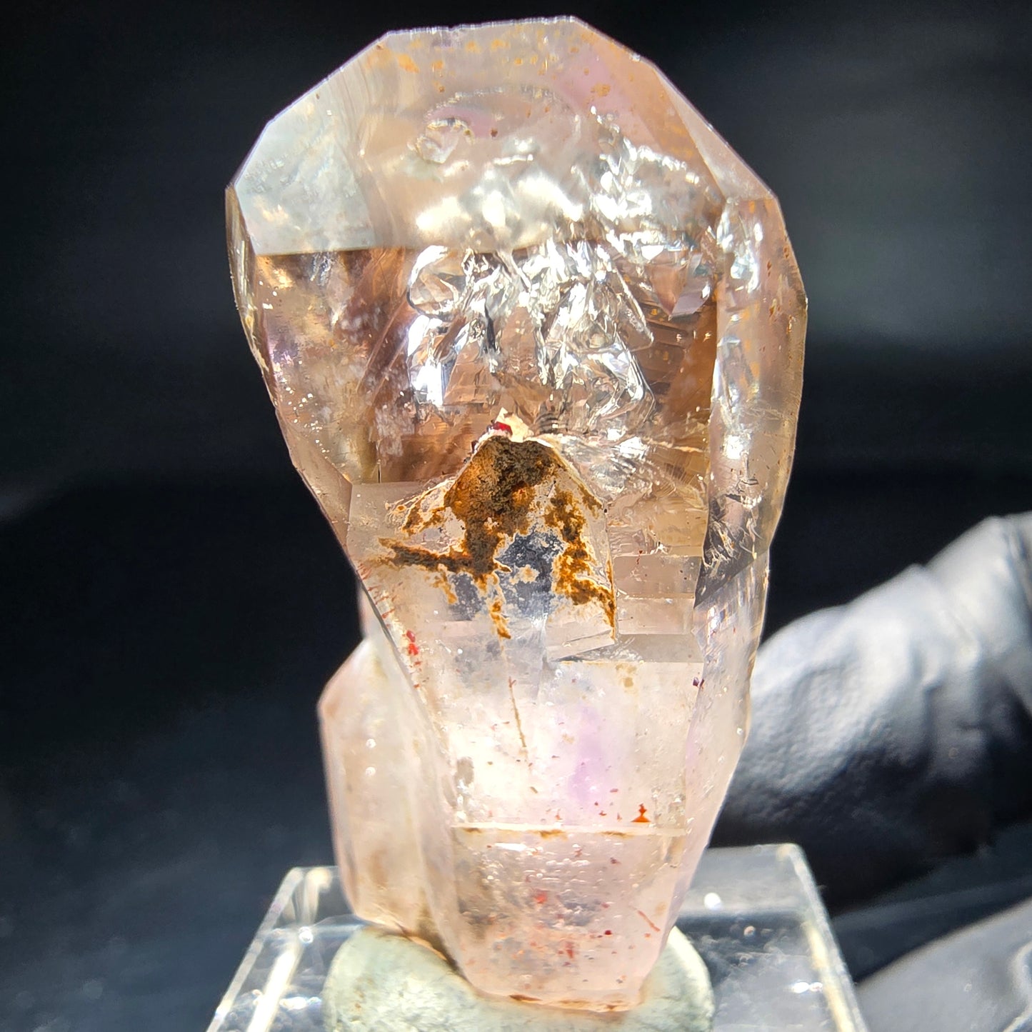 Klare Phantom Amethyst Fenster Zepter Spitze Goboboseb Namibia 38*16*18mm