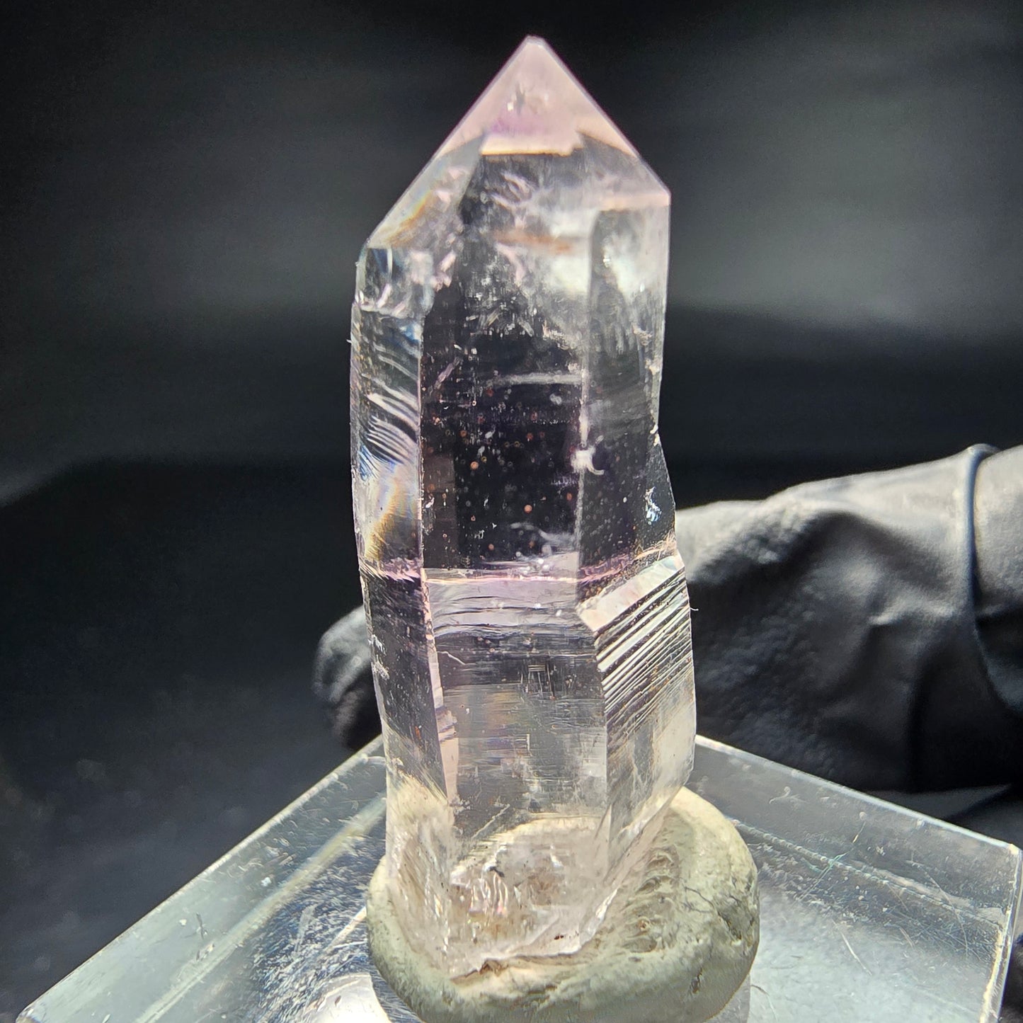 Klare Phantom Amethyst Zepter Spitze Goboboseb Namibia 31*11*9mm Sammlung
