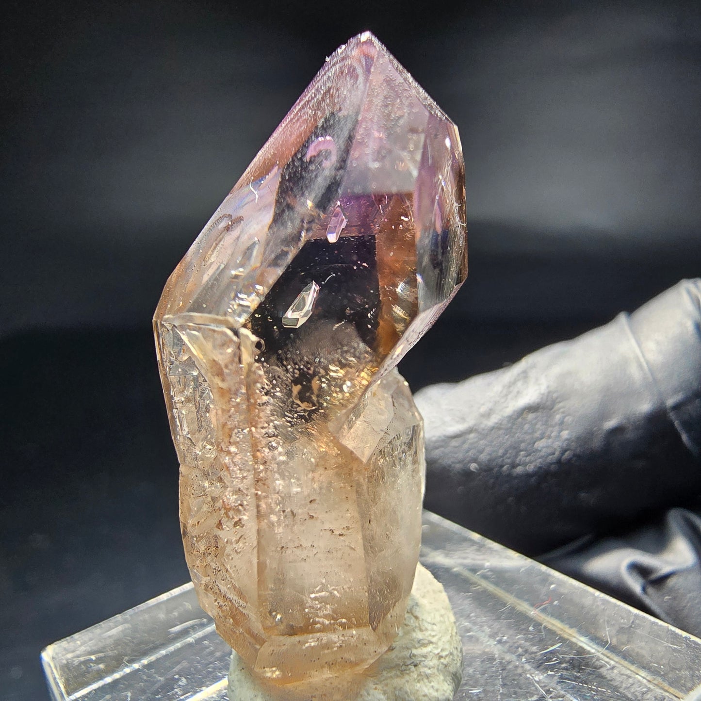 Klare Phantom Amethyst Zepter Spitze Goboboseb Namibia 33*17*14mm Sammlung
