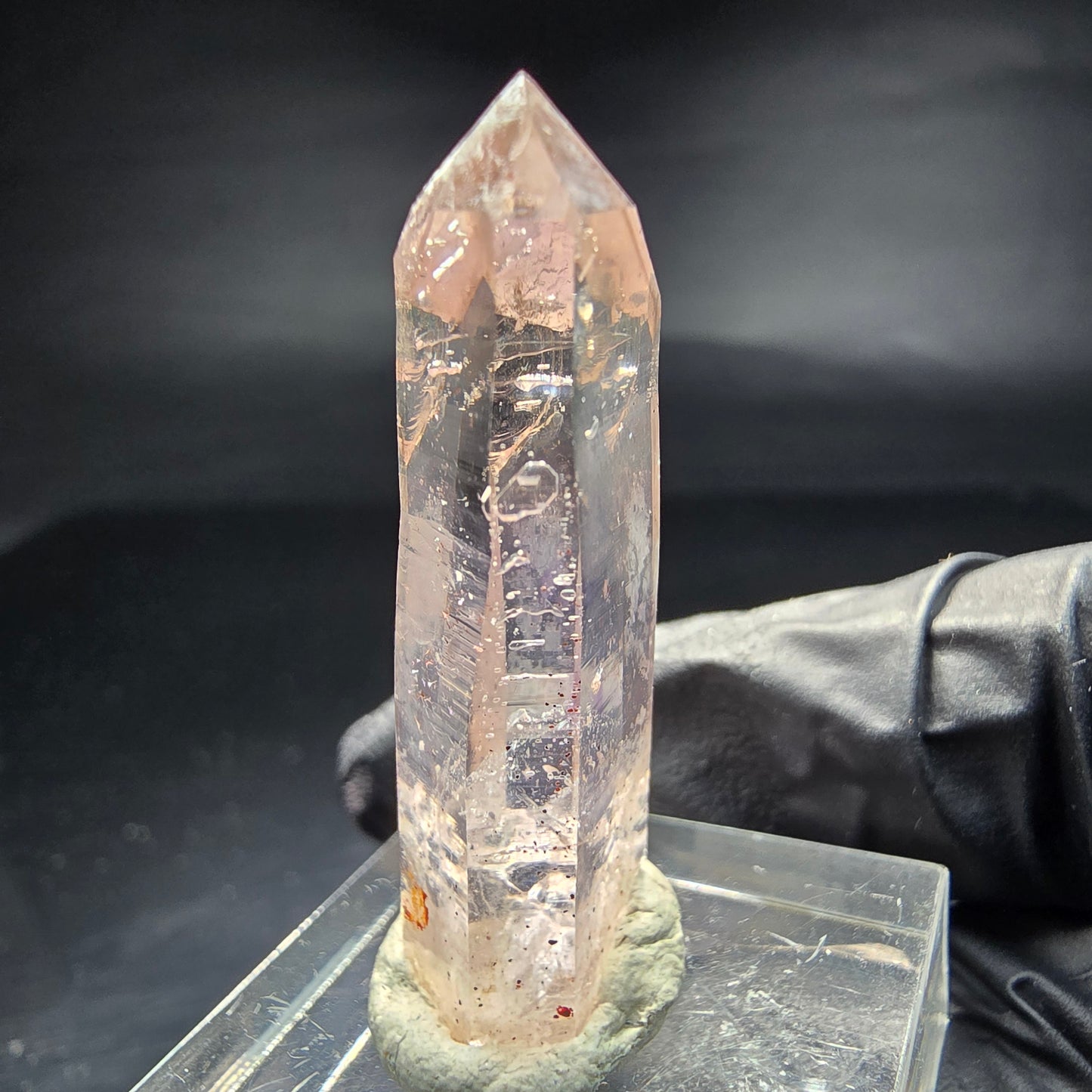 Klare Phantom Amethyst Spitze lila braun Goboboseb Namibia 36*14*8mm Sammlung