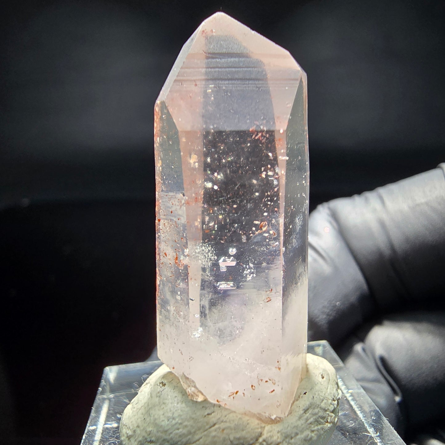 Clear Phantom Amethyst Smoky Quartz with Red Iron Goboboseb Namibia 37*15*11mm