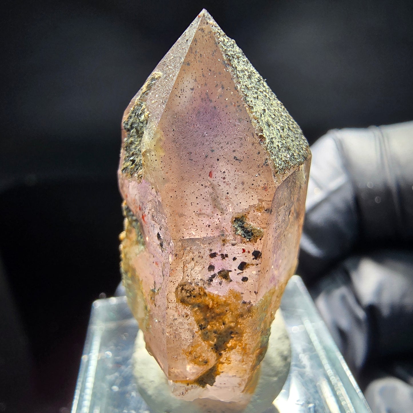 Klare Phantom Amethyst Spitze lila braun Brandberg, Namibia 35*20*14mm Sammlung