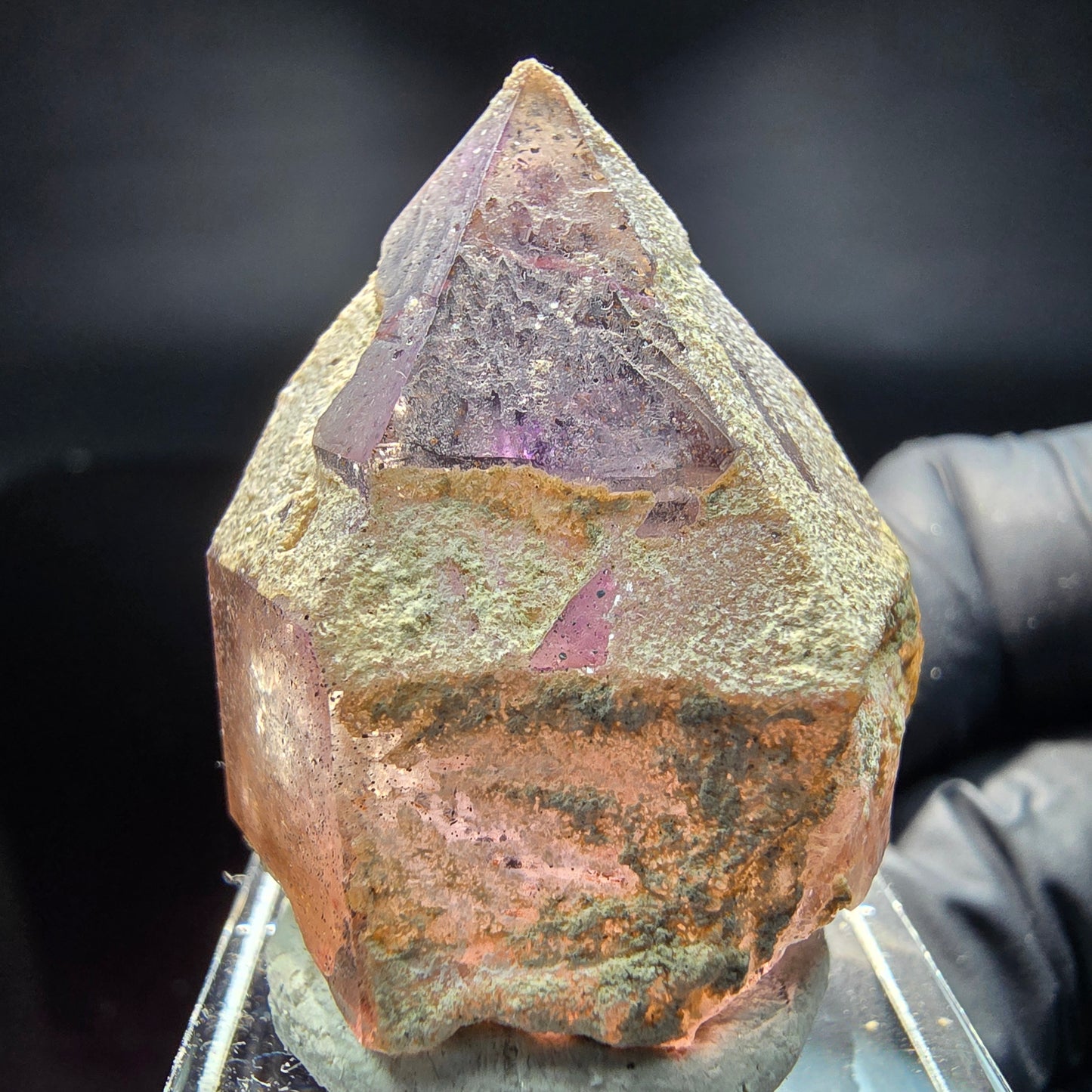 Klare Phantom Amethyst Spitze lila braun Brandberg, Namibia 34*26*23mm Sammlung