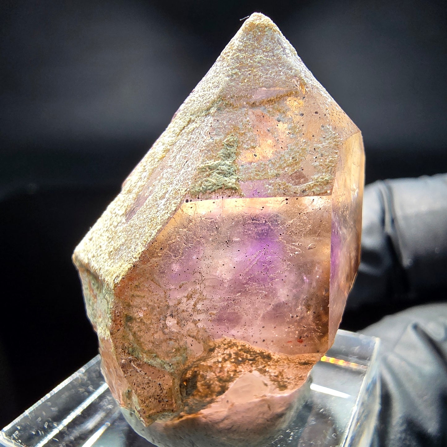 Klare Phantom Amethyst Spitze lila braun Brandberg, Namibia 34*26*23mm Sammlung