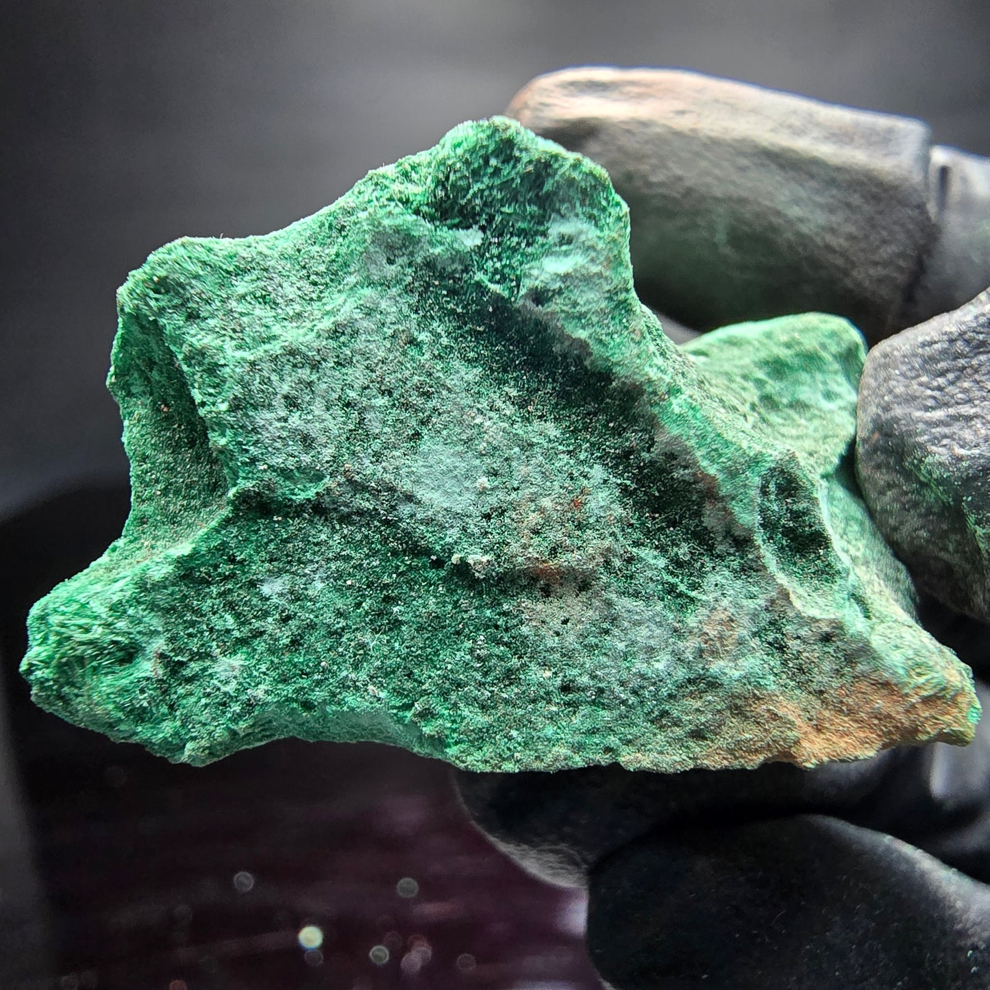 Seltene Malachit auf Matrix Stufe grün Kaokoveld, Namibia 40*32*22mm Sammlung