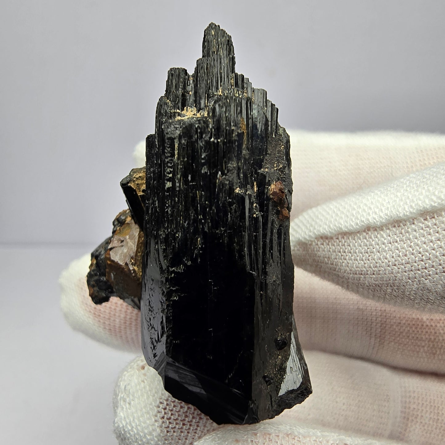 Schörl Turmalin, Eisen Fluorit Oktaeder Stufe Erongo Namibia 39*36*29mm Sammlung