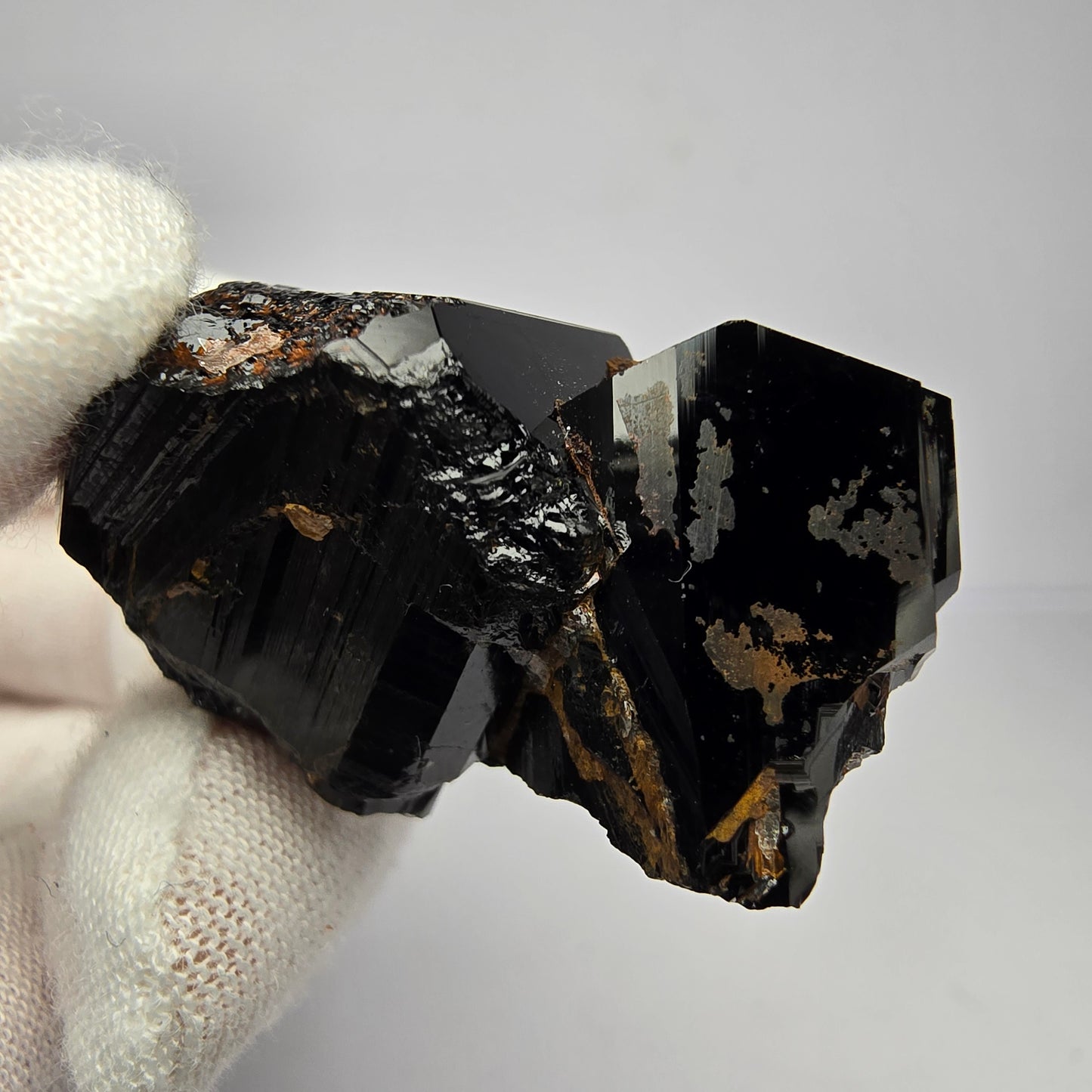 Symmetrische Schörl Turmalin mit Hyalit Stufe Erongo Namibia 36*24*21mm Sammlung
