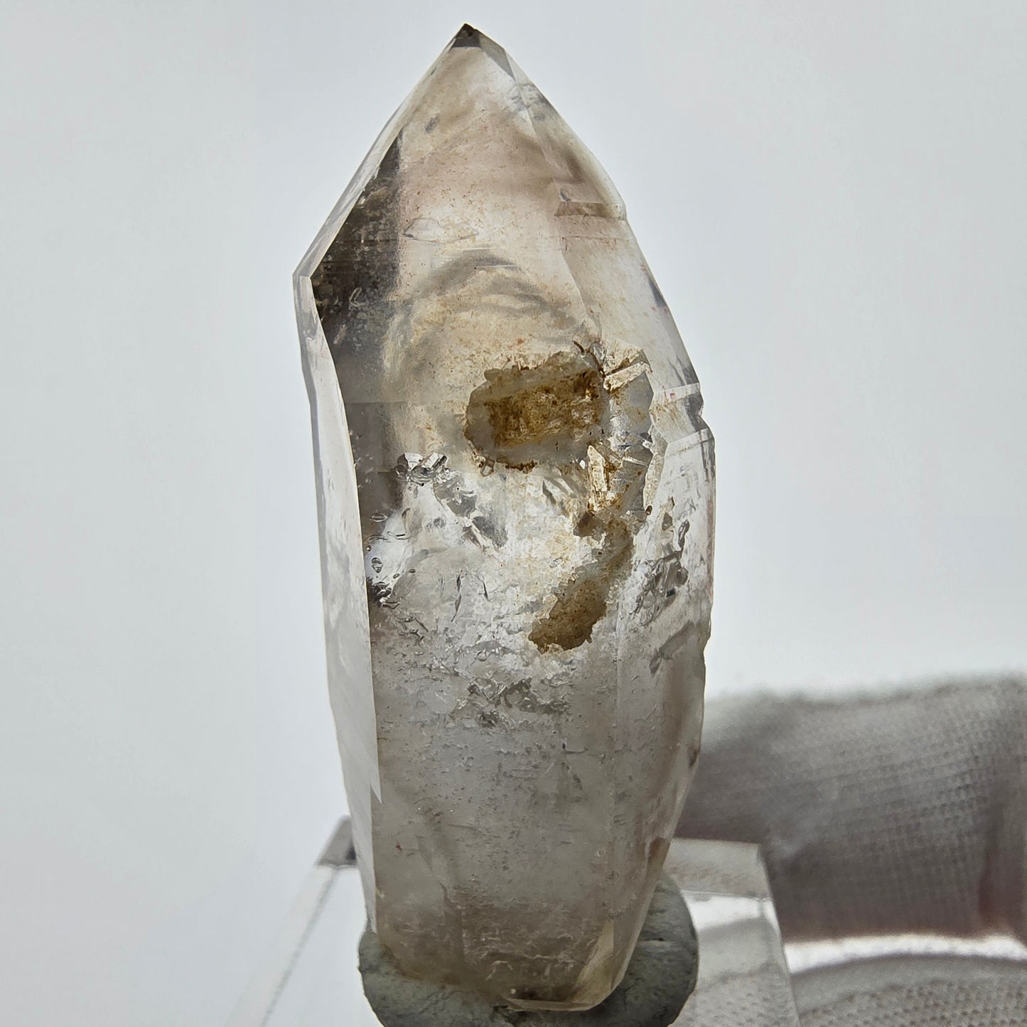 Enhydro Phantom Quartz fumé Sceptre Tip 1x Bubble Goboboseb, Namibie 50*19*18mm