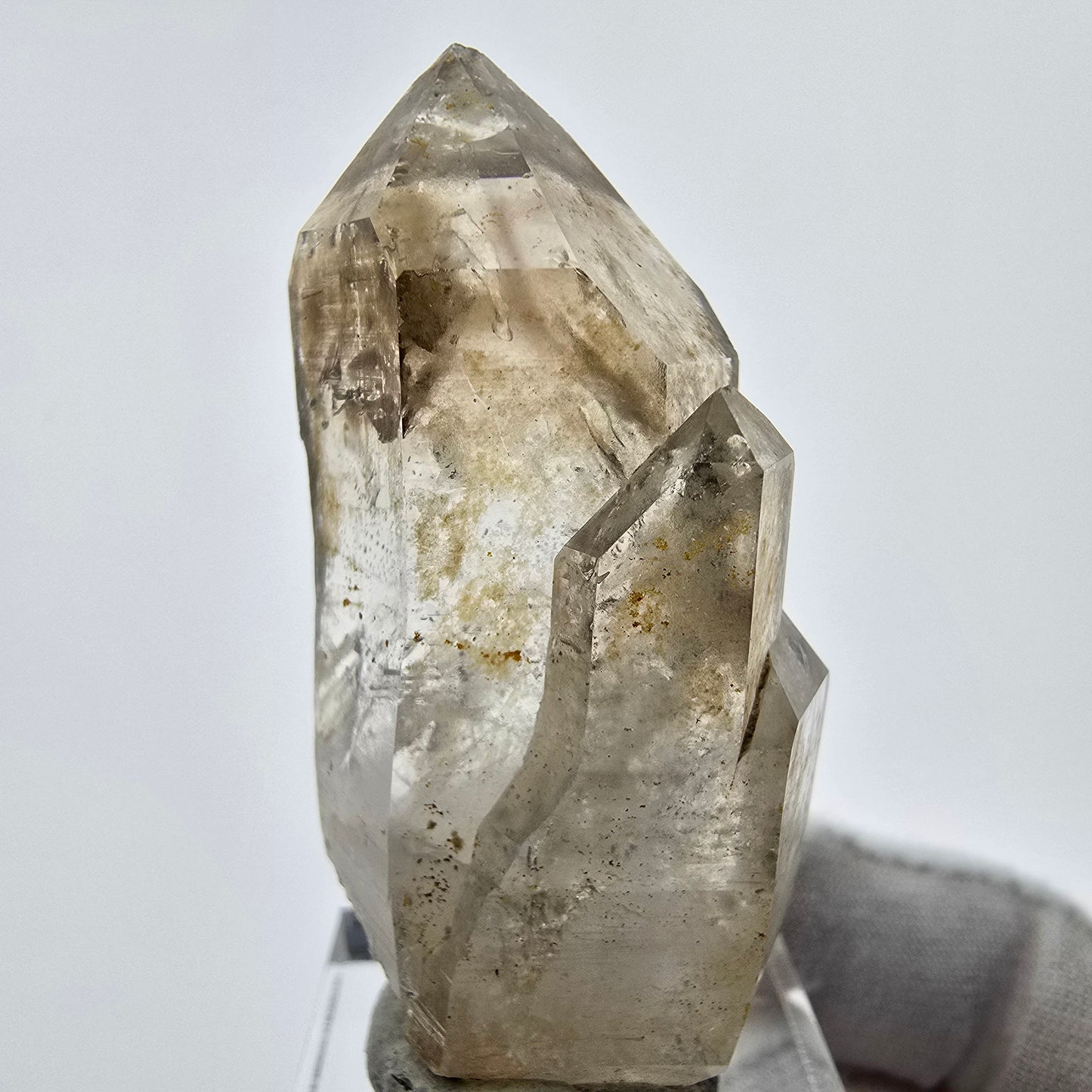 Enhydro Phantom Smoky Quartz Sceptre Tip 1x Bubble Goboboseb, Namibie 52*27*17mm
