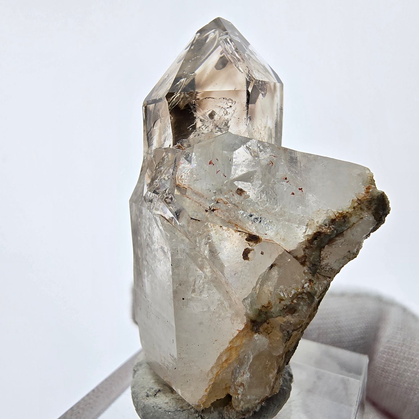 Enhydro Phantom Rauchquarz Doppelender 4x Blase Goboboseb, Namibia 42*25*23mm