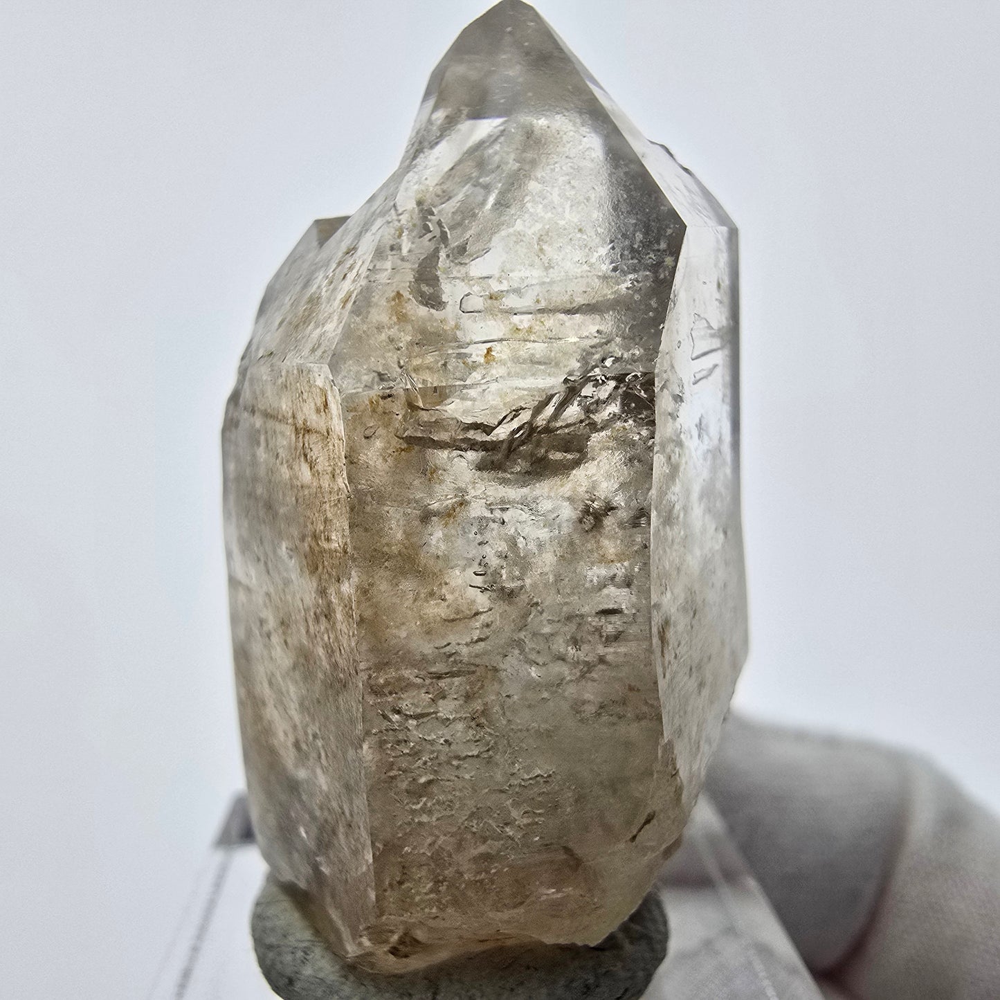 Enhydro Phantom Rauchquarz Doppelender 1x Blase Goboboseb, Namibia 41*21*19mm