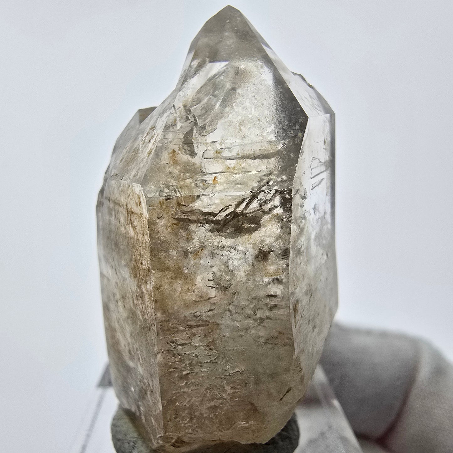 Enhydro Phantom Rauchquarz Doppelender 1x Blase Goboboseb, Namibia 41*21*19mm