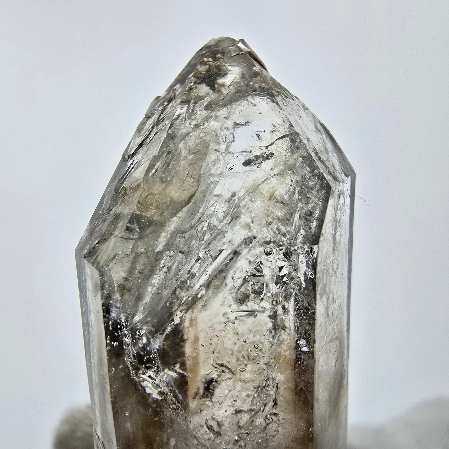 Enhydro Phantom Smoky Quartz Point 3x Bubble Goboboseb, Namibie 50*21*19mm