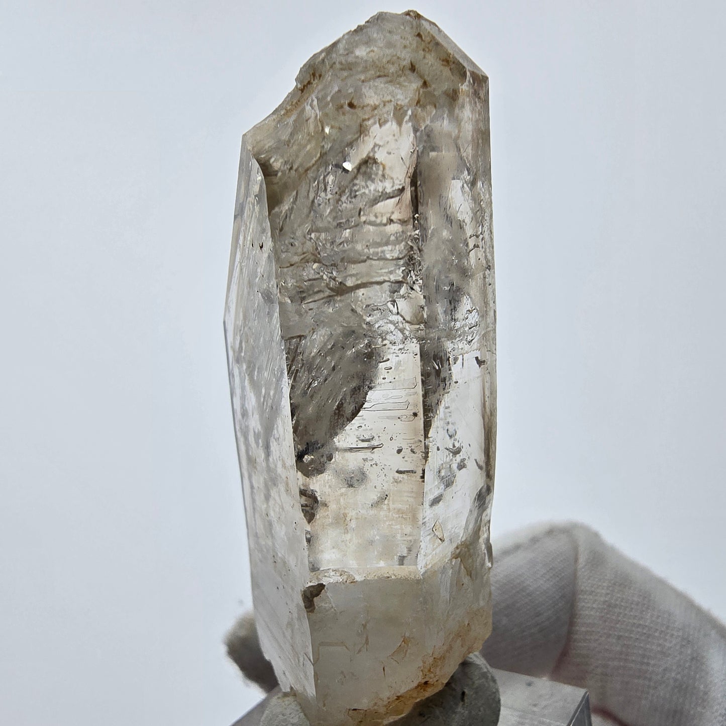 Enhydro Phantom Smoky Quartz Sceptre Tip 1x Bubble Goboboseb, Namibie 60*23*21mm