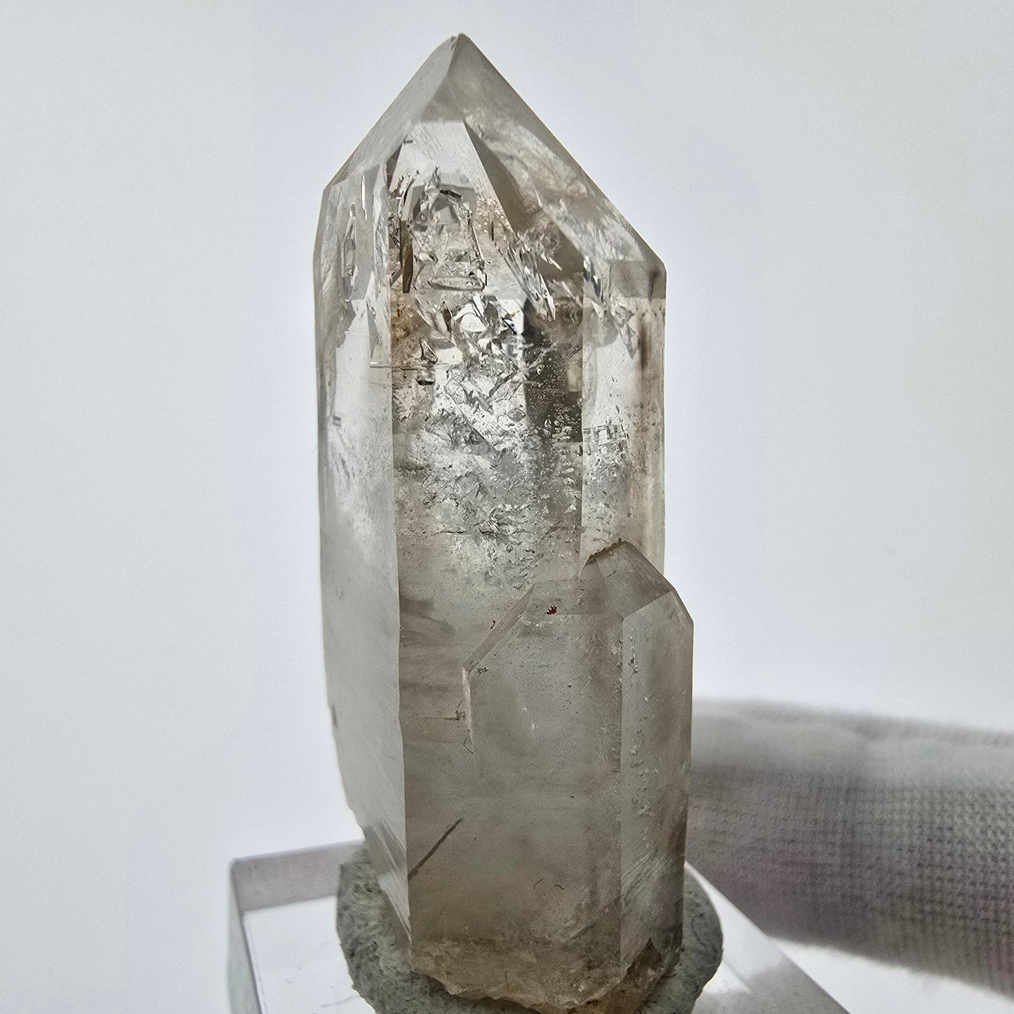Enhydro Phantom Smoky Quartz Tip 1x Bubble Goboboseb, Namibie 47*23*14mm