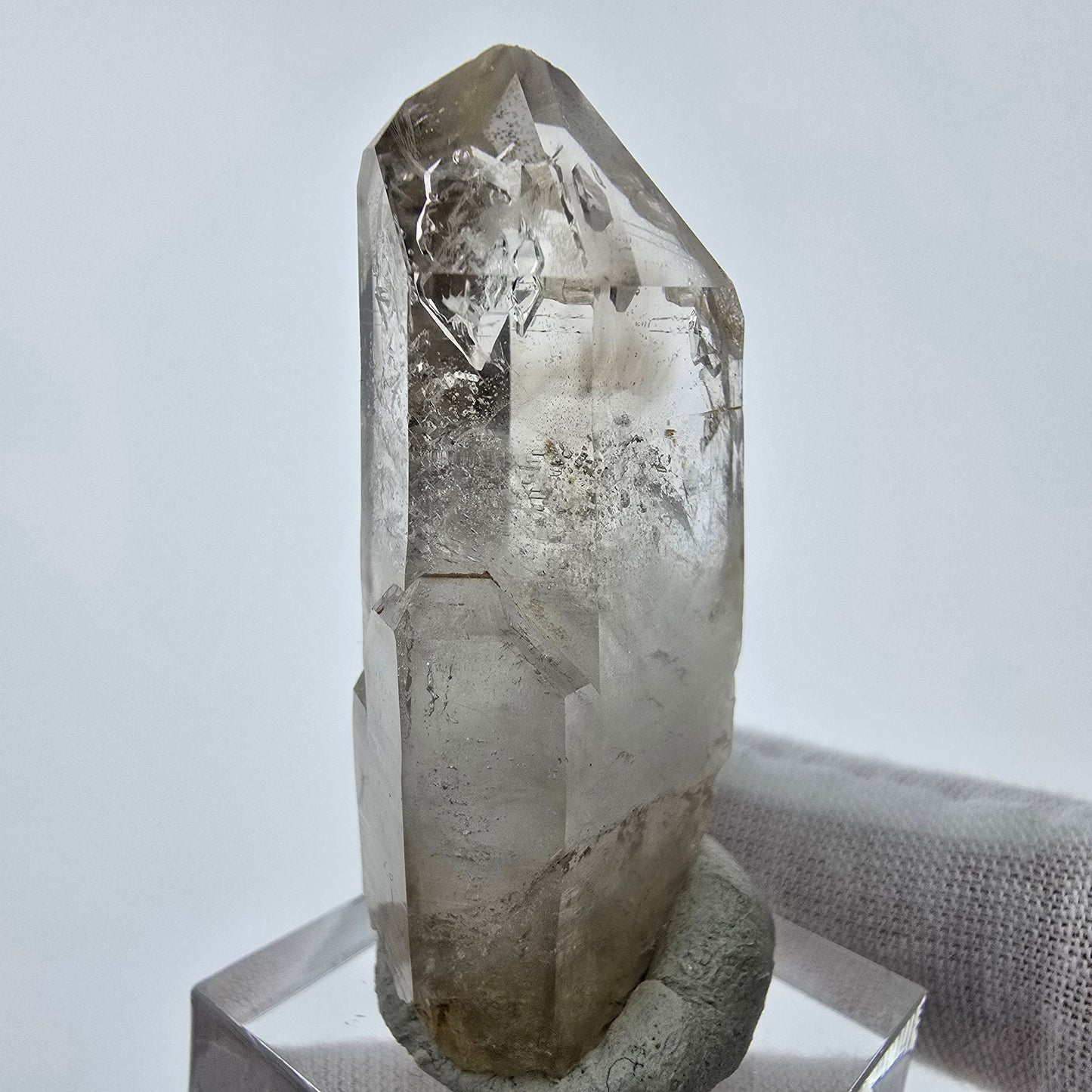 Enhydro Phantom Smoky Quartz Tip 1x Bubble Goboboseb, Namibie 47*23*14mm