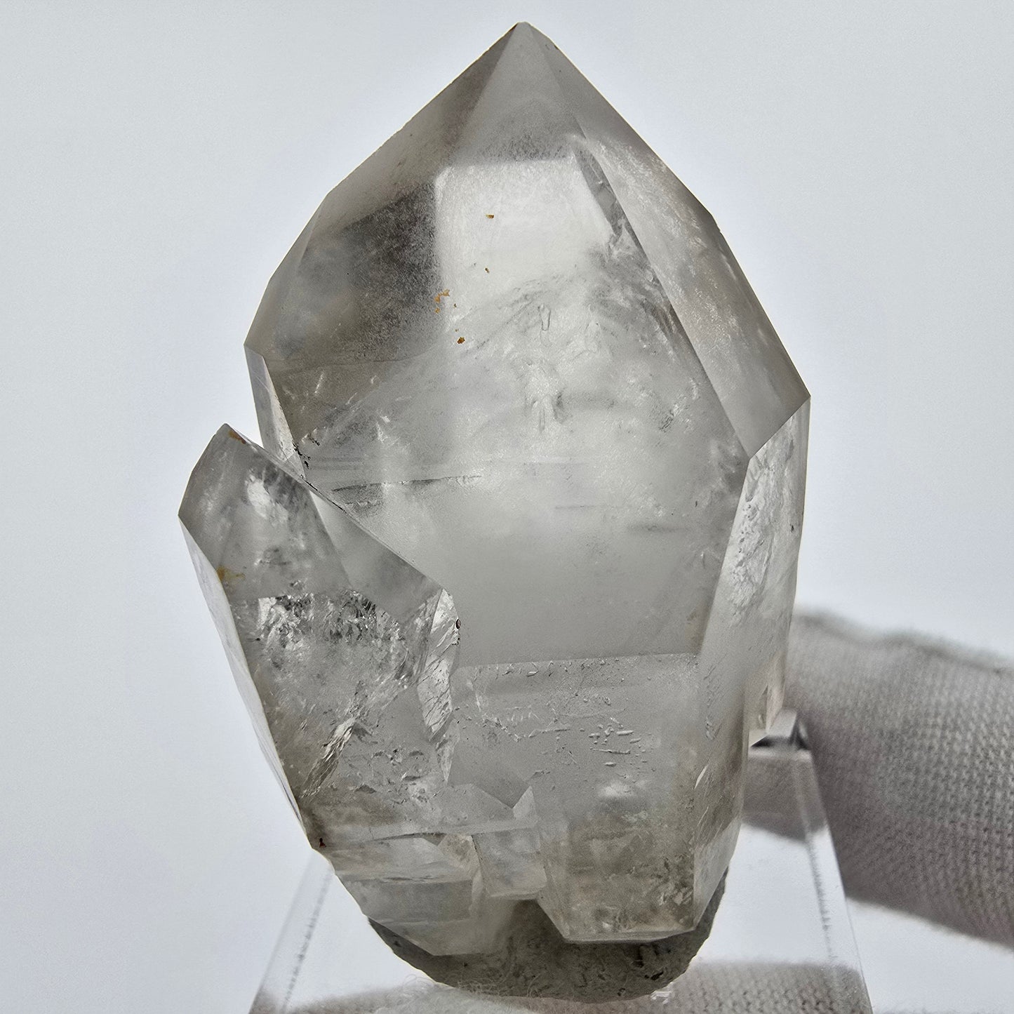 Enhydro Phantom Sceptre à Quartz Fumé Niveau 2x Bubble Goboboseb, Namibie 43*32*21mm