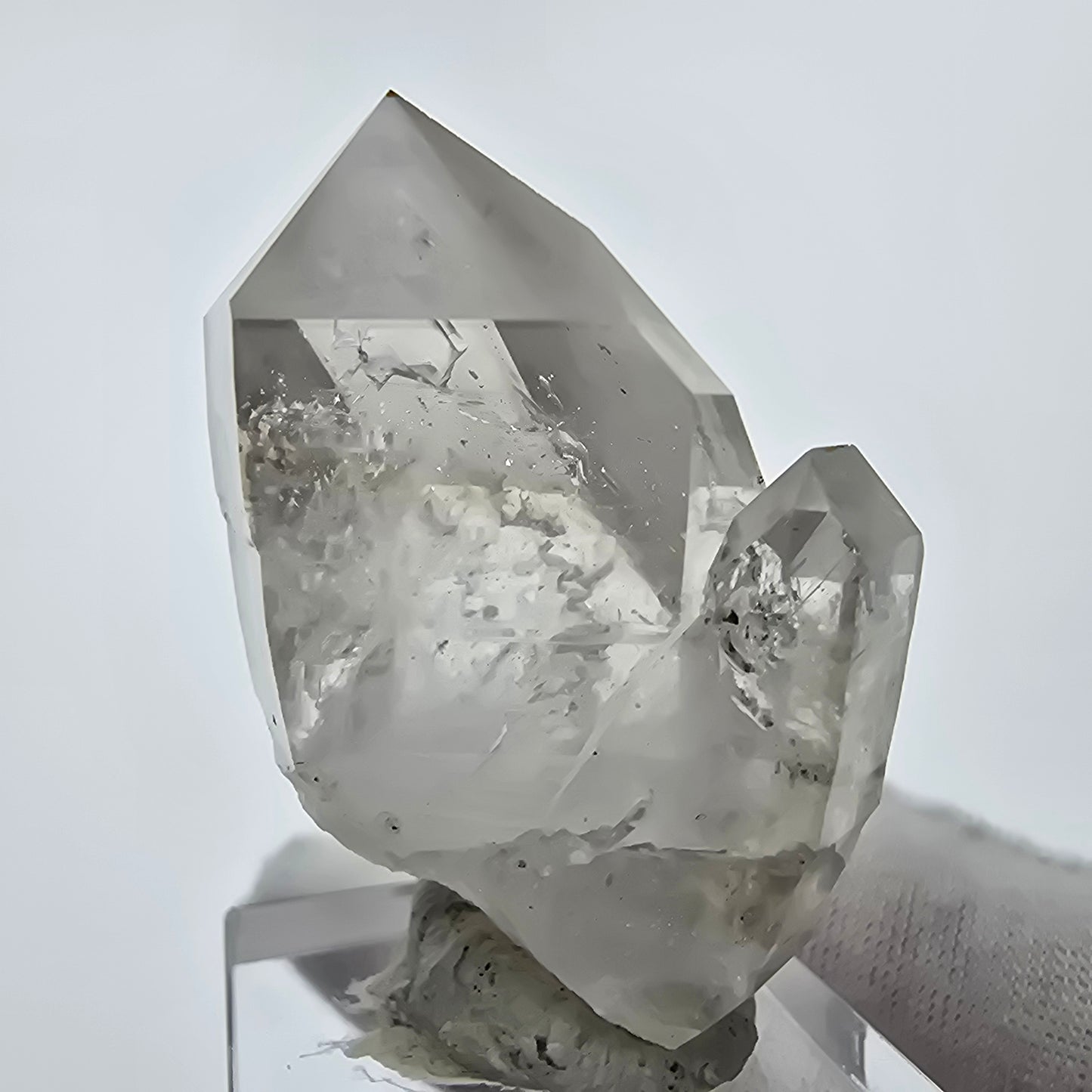 Enhydro Phantom Sceptre à Quartz Fumé Niveau 2x Bubble Goboboseb, Namibie 43*32*21mm