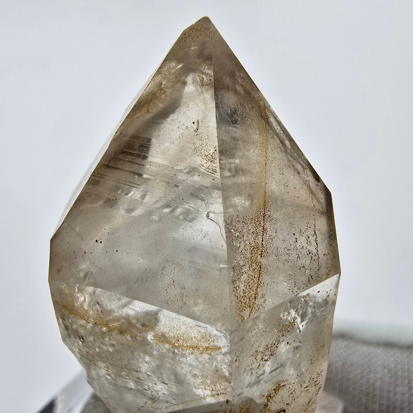 Enhydro Phantom Smoky Quartz Point 4x Bubble Goboboseb Namibie 41*25*19mm Collection