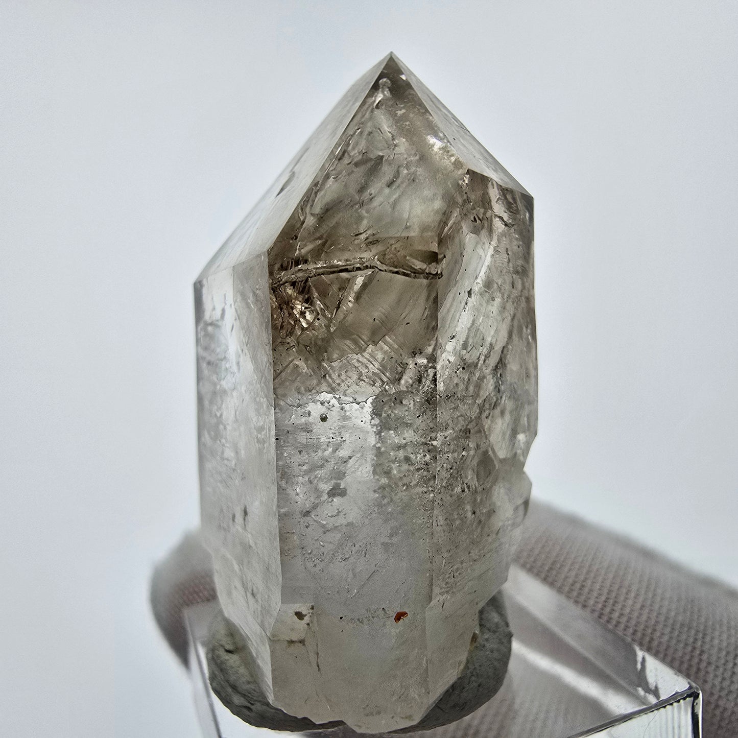Enhydro Phantom Smoky Quartz Point 2x Bubble Goboboseb Namibie 42*31*19mm Collection