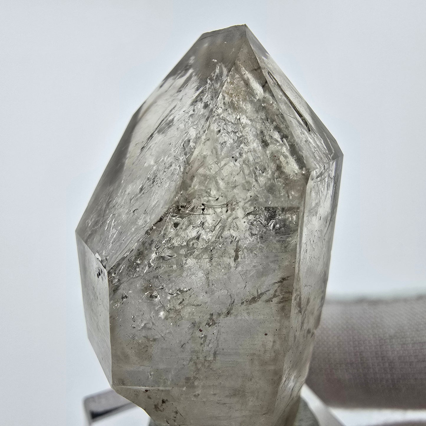 Enhydro Phantom Smoky Quartz Double Ended 1x Bubble Goboboseb, Namibia 47*26*22mm