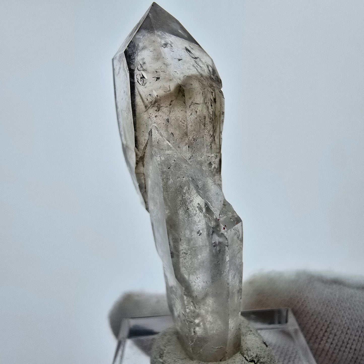 Enhydro Phantom Smoky Quartz Sceptre Tip 1x Bubble Goboboseb, Namibie 50*19*12mm