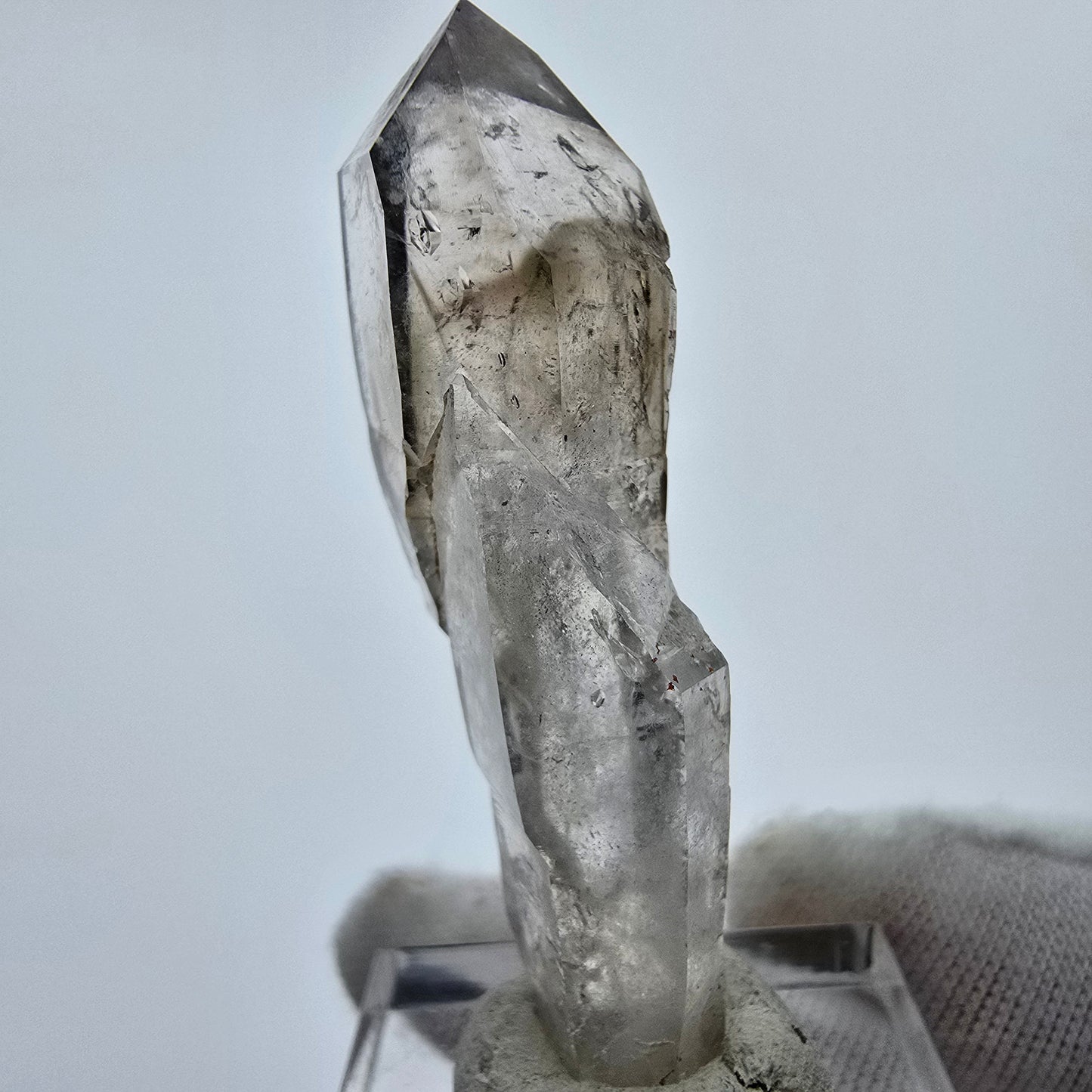 Enhydro Phantom Smoky Quartz Sceptre Tip 1x Bubble Goboboseb, Namibie 50*19*12mm