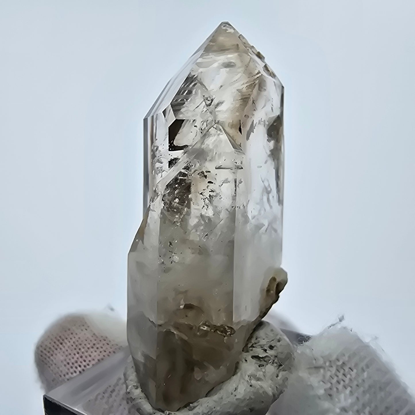 Enhydro Phantom Rauchquarz Spitzen 1x Blase Goboboseb, Namibia 43*22*17mm
