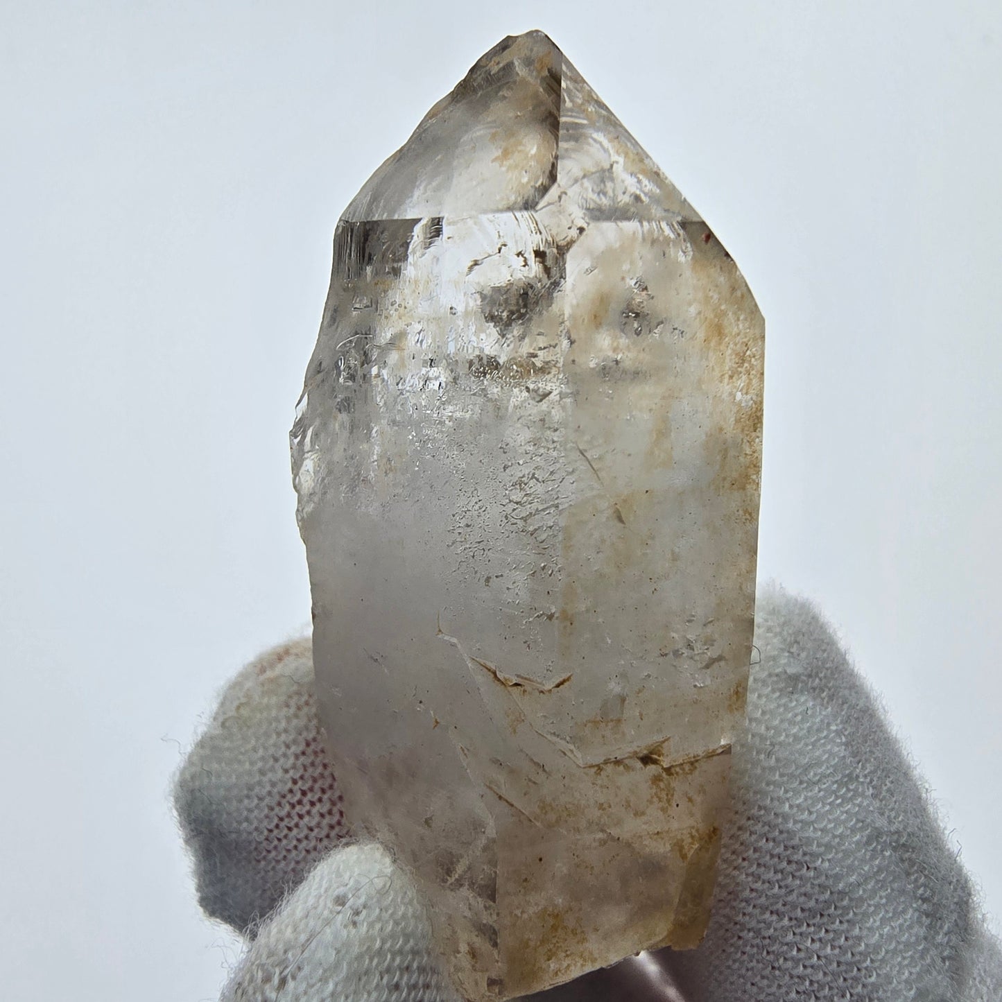 10x klare Phantom Rauchquarz Spitzen, Zepter aus Goboboseb, Namibia Lot Sammlung