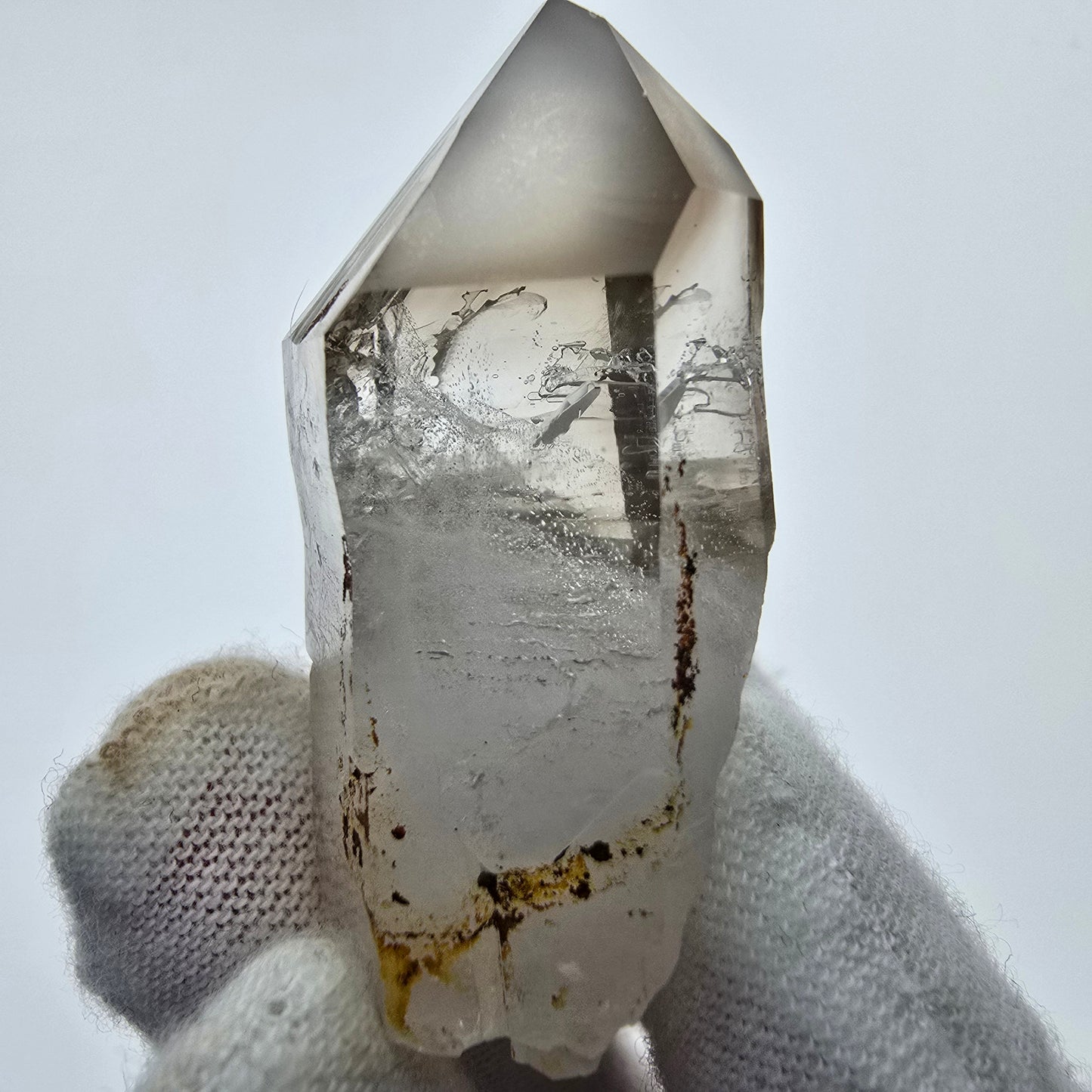 10x klare Phantom Rauchquarz Spitzen, Zepter aus Goboboseb, Namibia Lot Sammlung