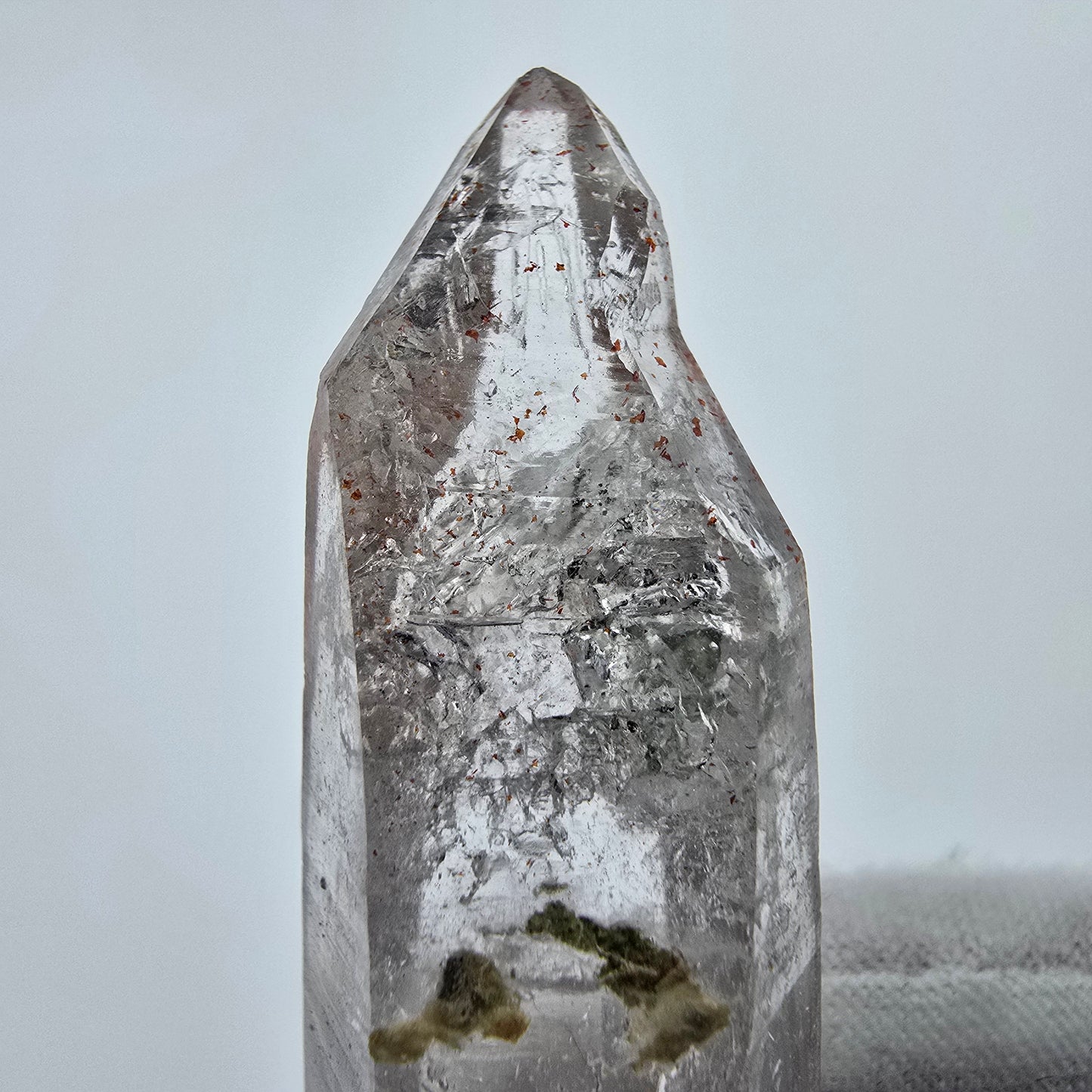 10x klare Phantom Rauchquarz Spitzen, Zepter aus Goboboseb, Namibia Lot Sammlung