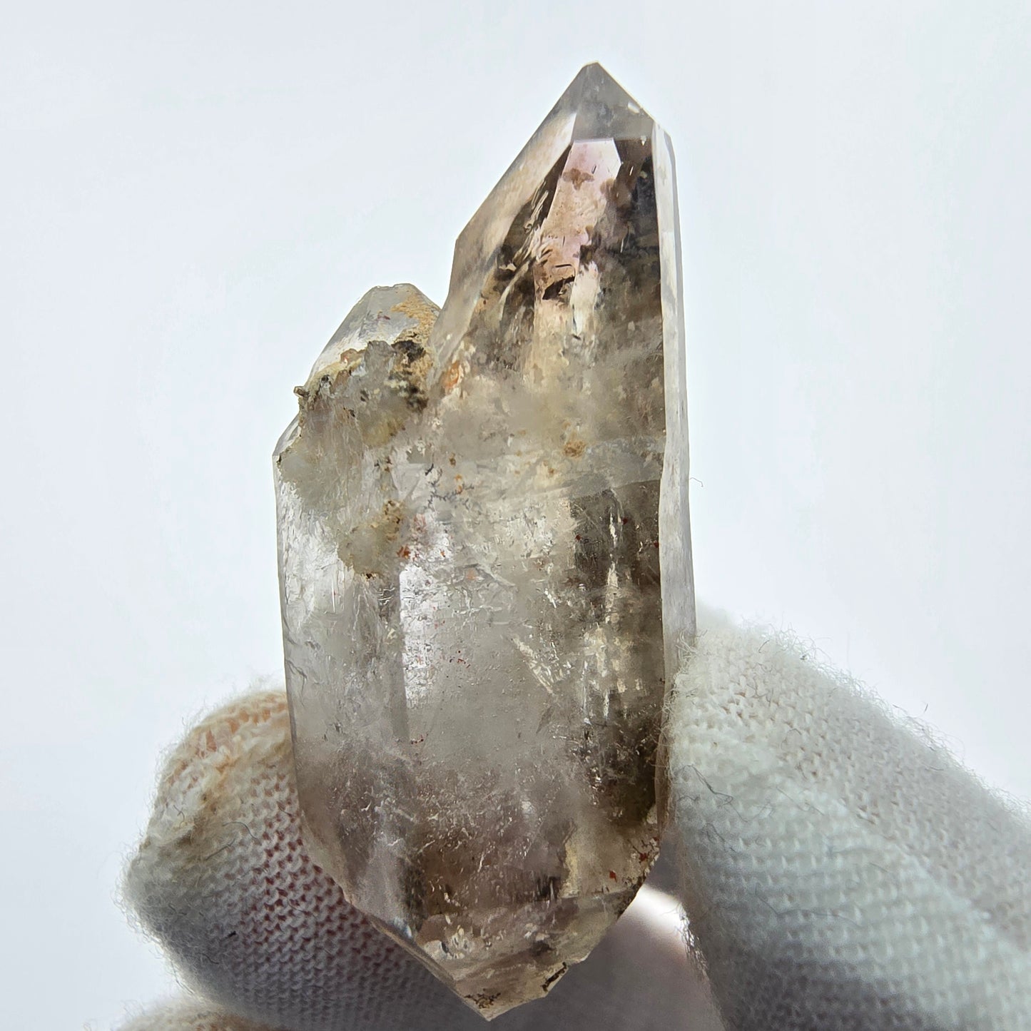 10x pointes de quartz fumé fantôme clair, sceptre de Goboboseb, collection Namibie Lot