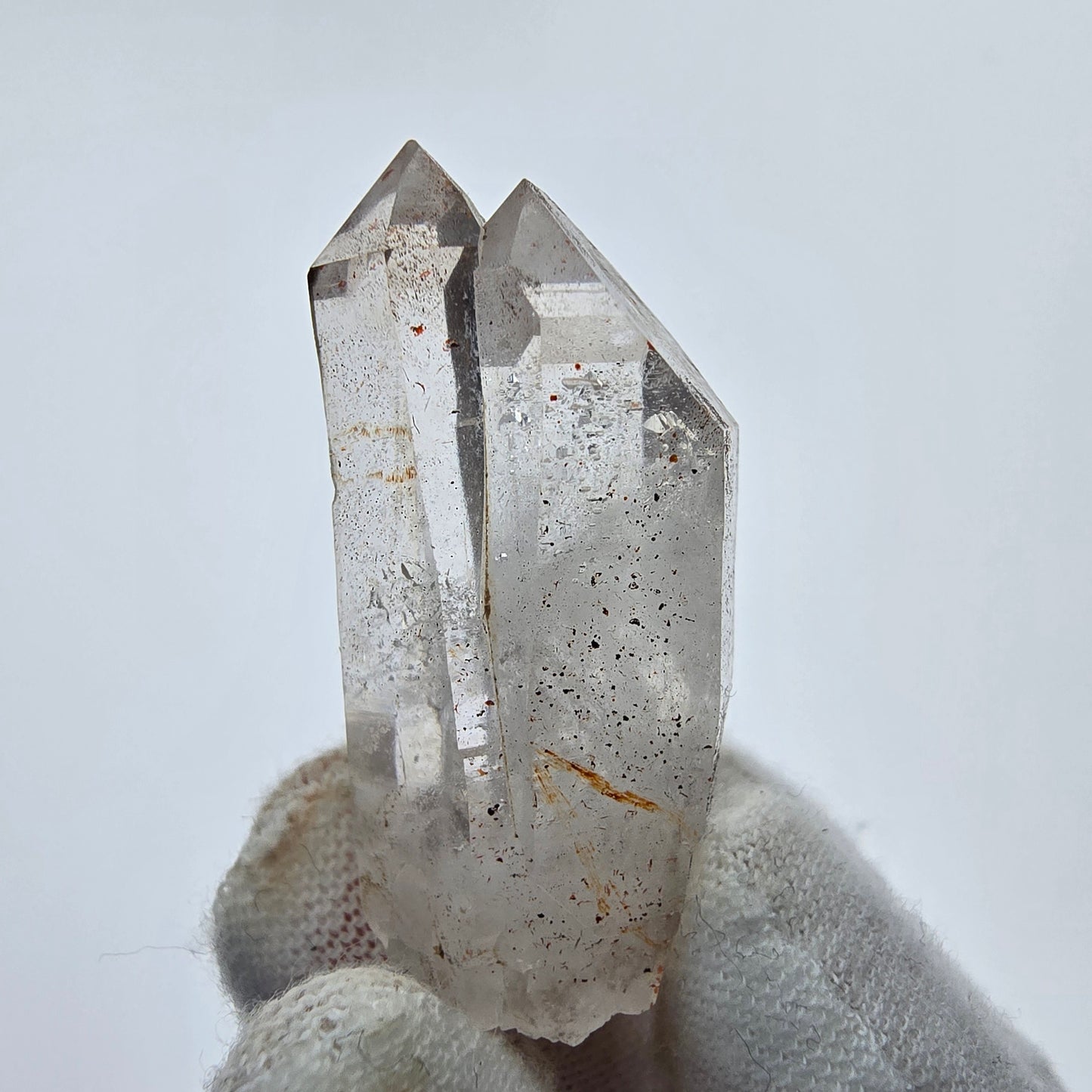 10x pointes de quartz fumé fantôme clair, sceptre de Goboboseb, collection Namibie Lot