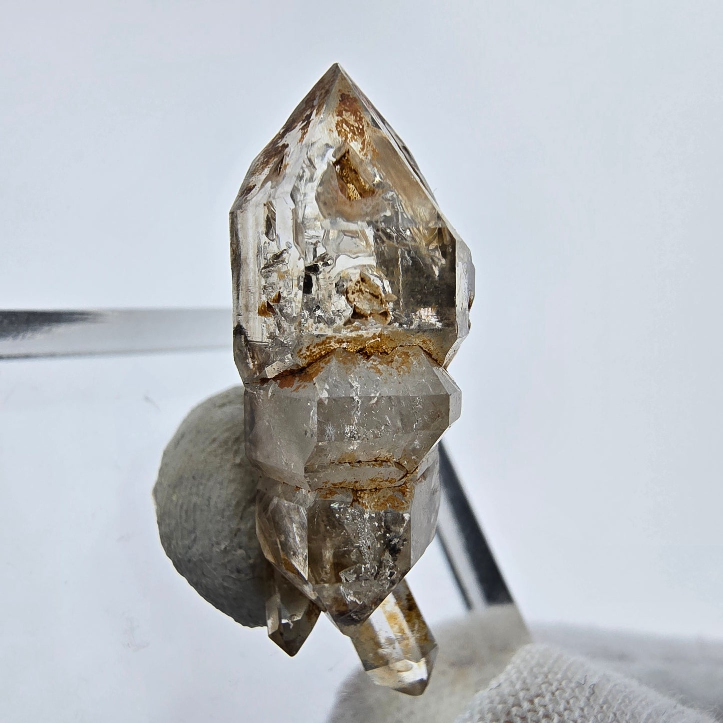 24x klare Phantom Rauchquarz Spitzen, Zepter aus Goboboseb, Namibia Lot Sammlung