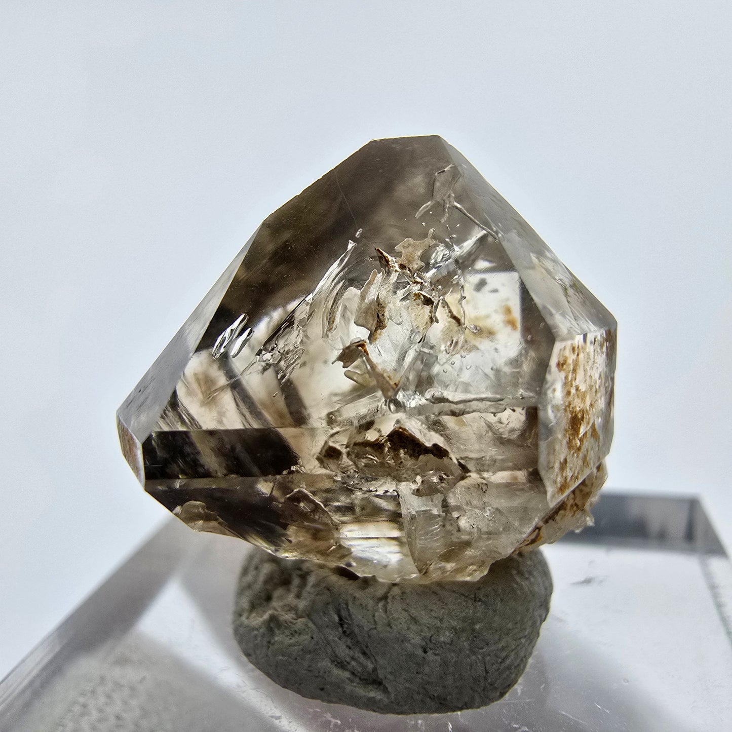 24x klare Phantom Rauchquarz Spitzen, Zepter aus Goboboseb, Namibia Lot Sammlung