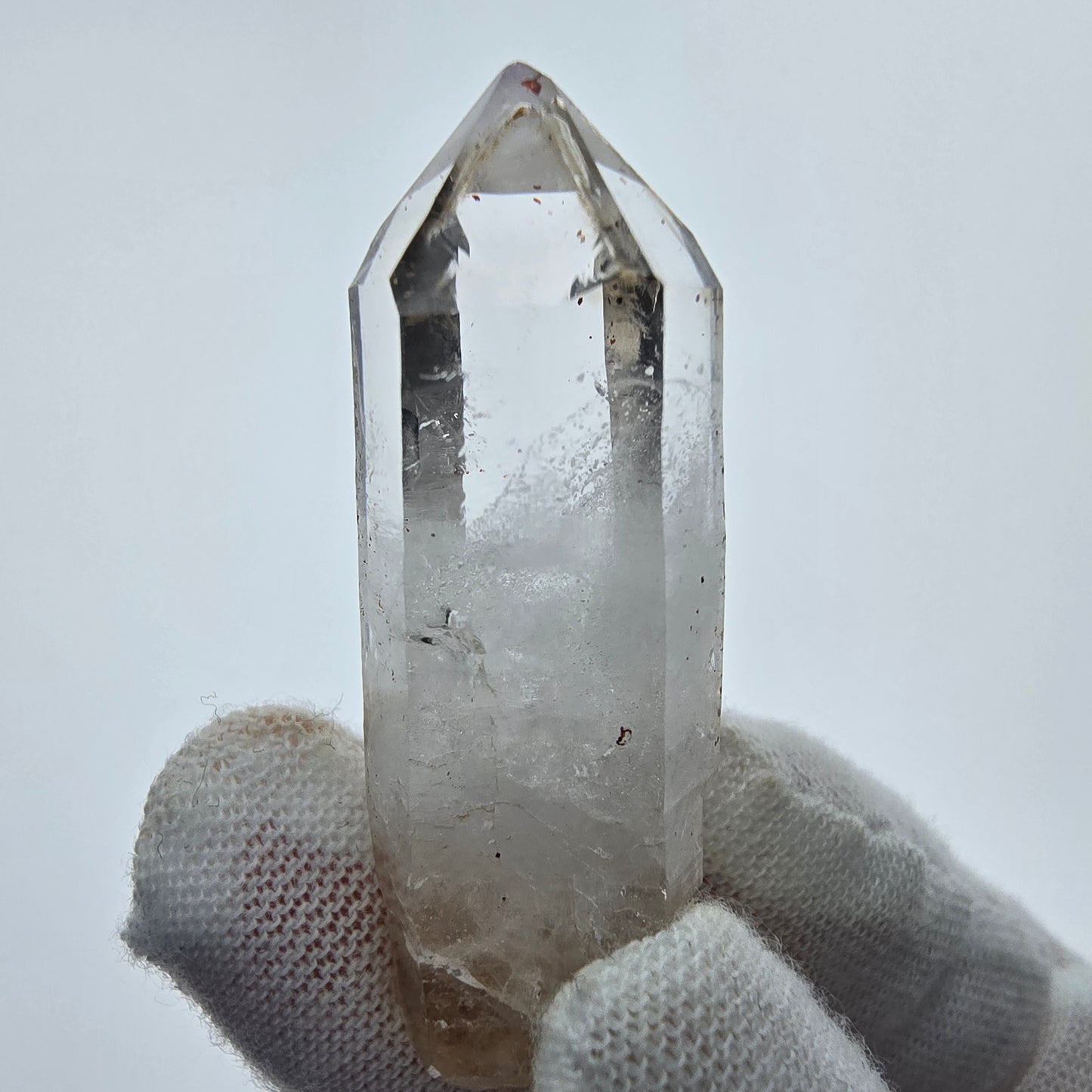 9x klare Phantom Rauchquarz Spitzen, Zepter aus Goboboseb, Namibia Lot Sammlung
