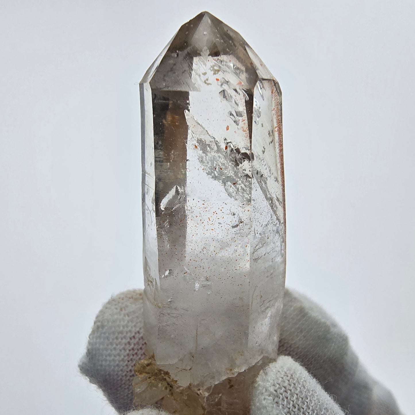 9x klare Phantom Rauchquarz Spitzen, Zepter aus Goboboseb, Namibia Lot Sammlung