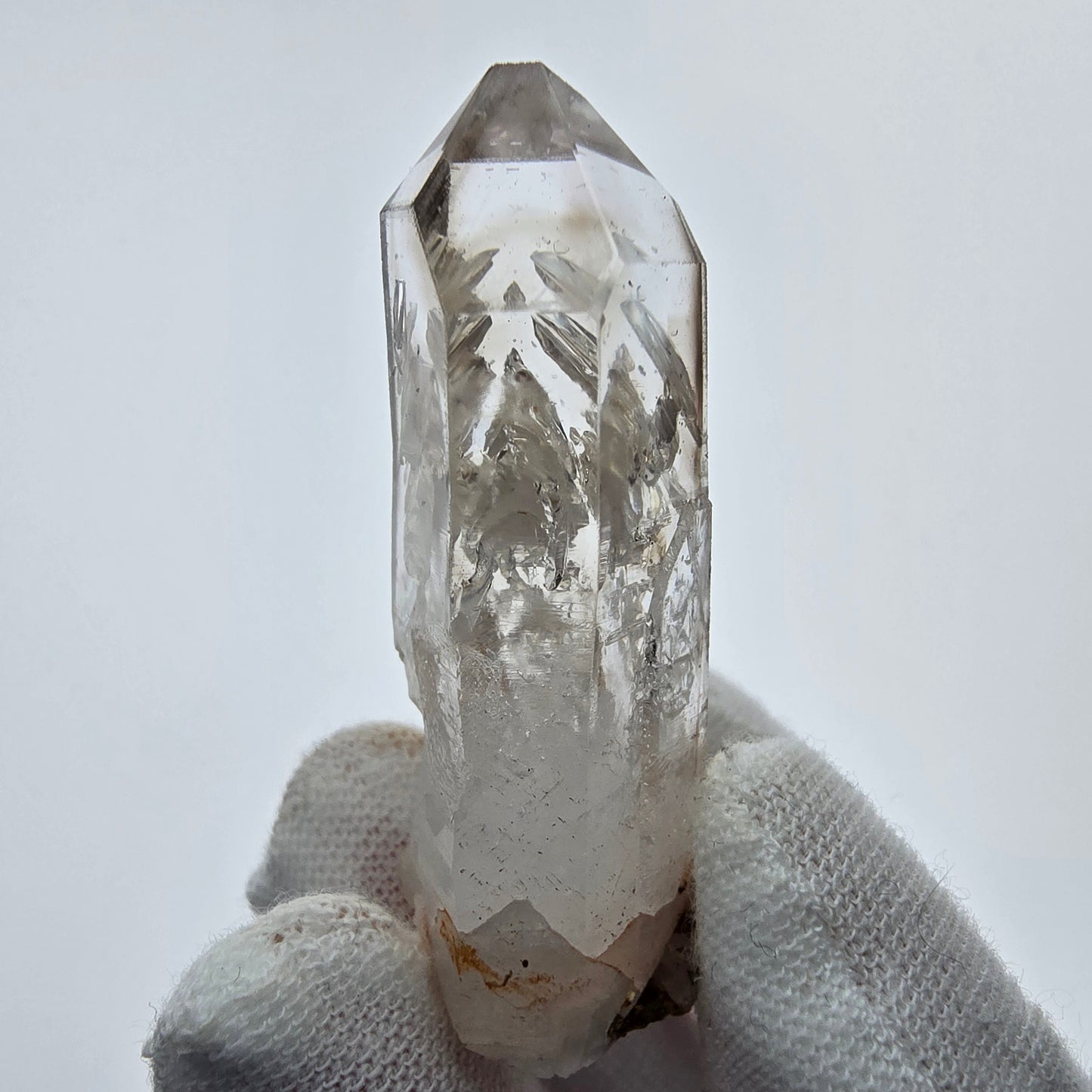 9x klare Phantom Rauchquarz Spitzen, Zepter aus Goboboseb, Namibia Lot Sammlung