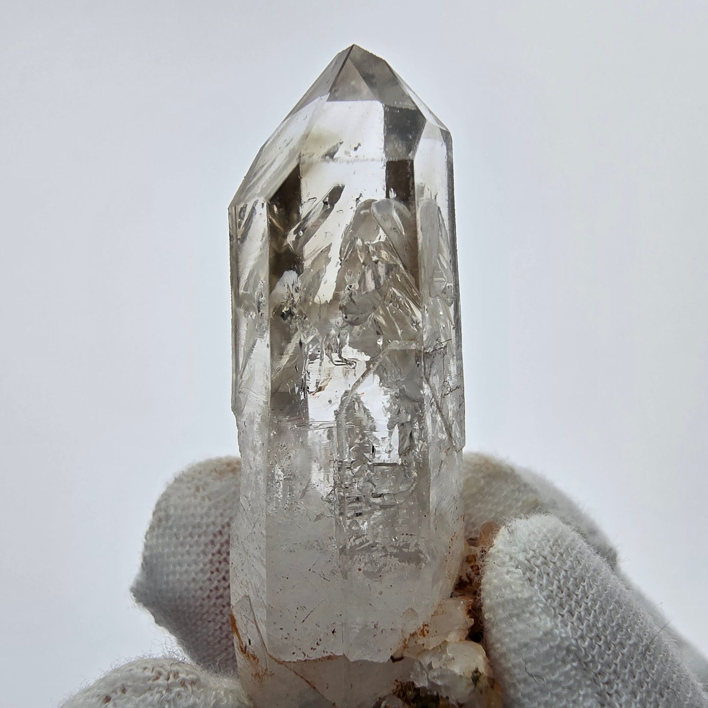 9x klare Phantom Rauchquarz Spitzen, Zepter aus Goboboseb, Namibia Lot Sammlung