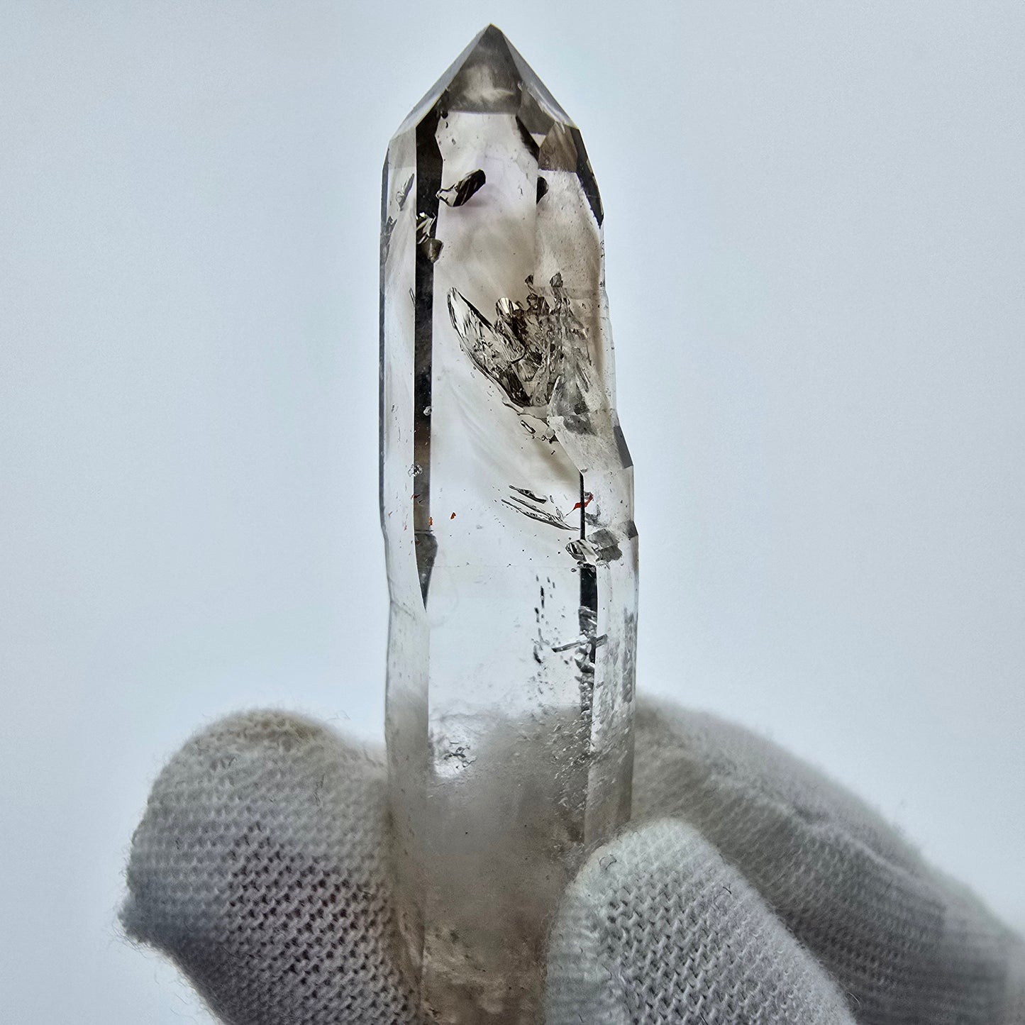 9x klare Phantom Rauchquarz Spitzen, Zepter aus Goboboseb, Namibia Lot Sammlung
