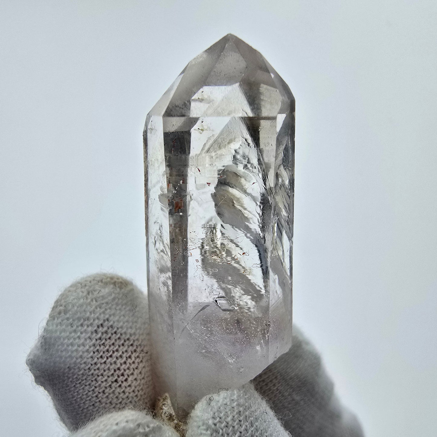 9x klare Phantom Rauchquarz Spitzen, Zepter aus Goboboseb, Namibia Lot Sammlung
